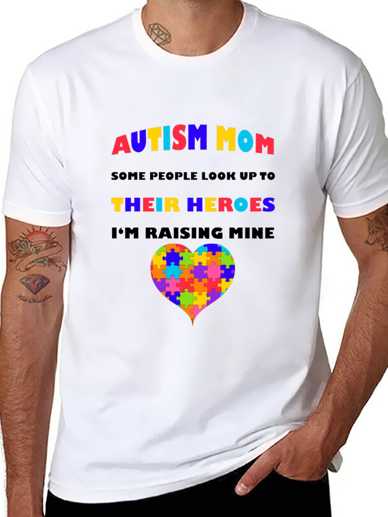 Autism Mom T-Shirt: Raising My Heroes