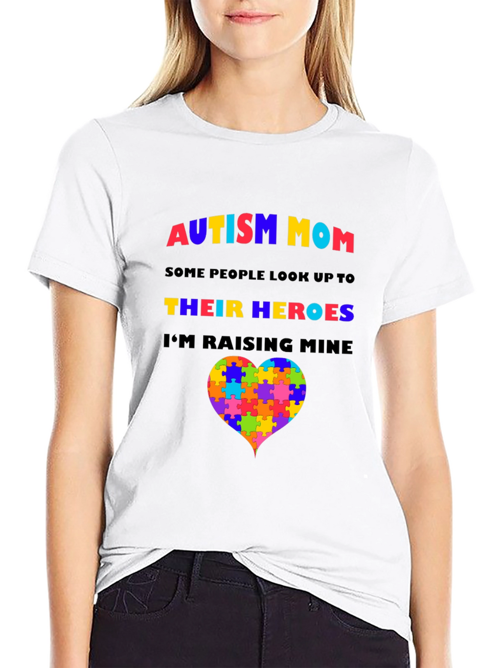 Autism Mom T-Shirt: Raising My Heroes