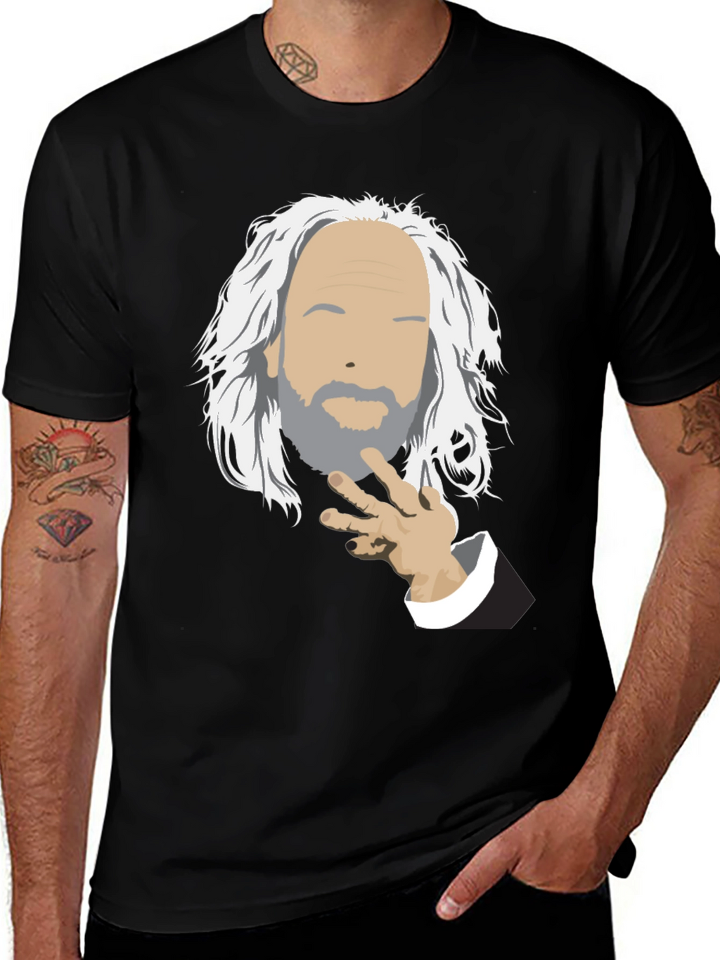 Philosopher Graphic Tee - Black Cotton T-Shirt