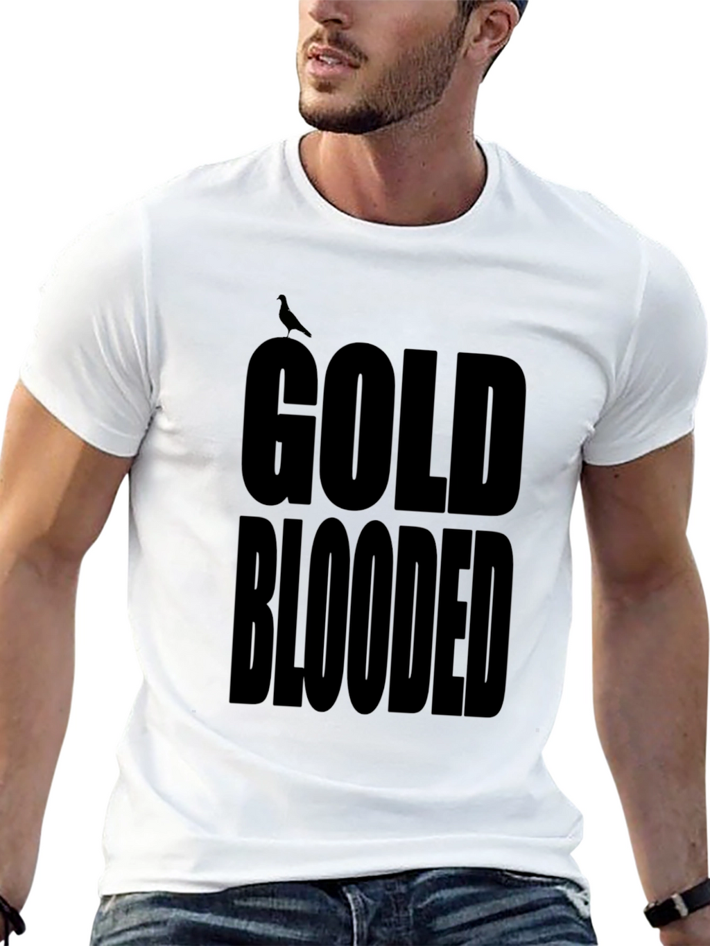 Gold Blooded Black Graphic Tee