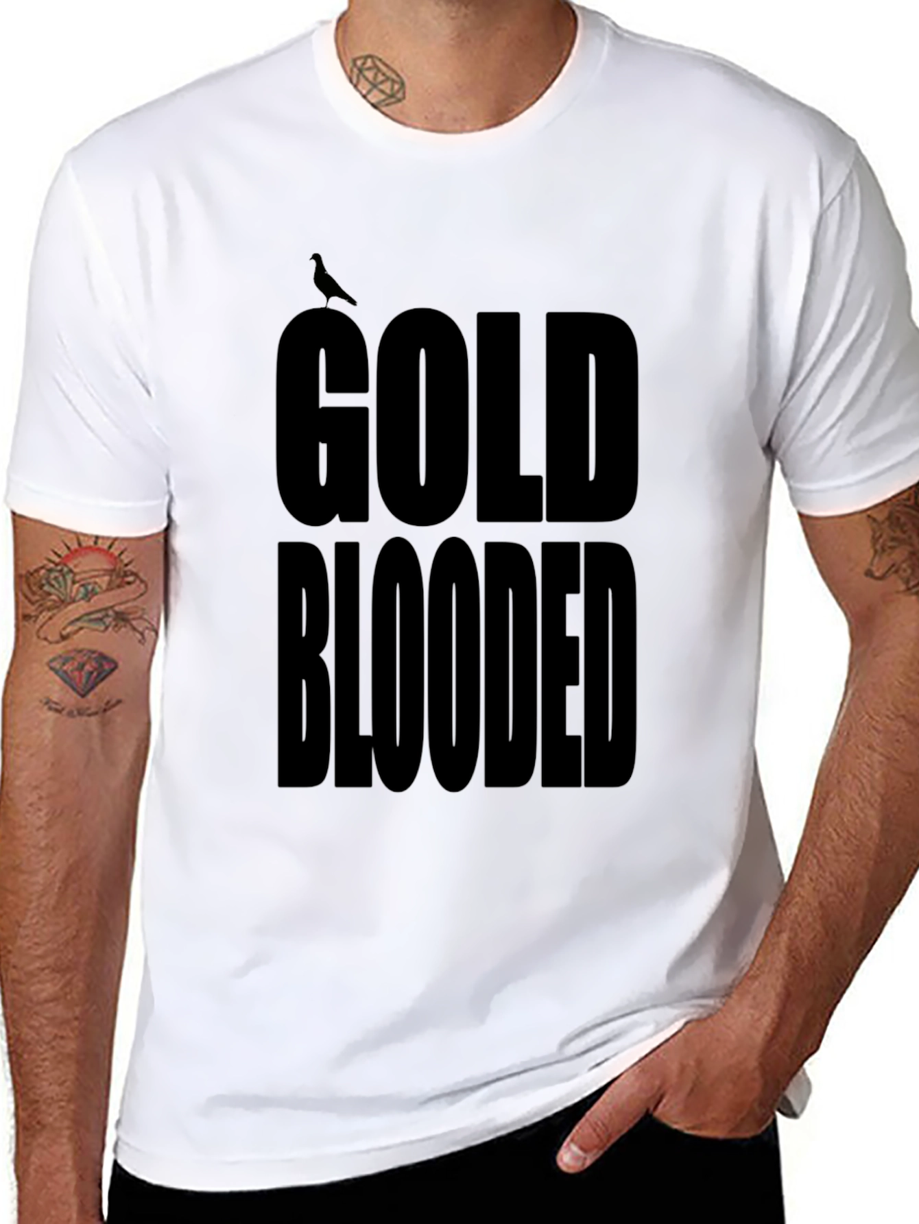 Gold Blooded Black Graphic Tee