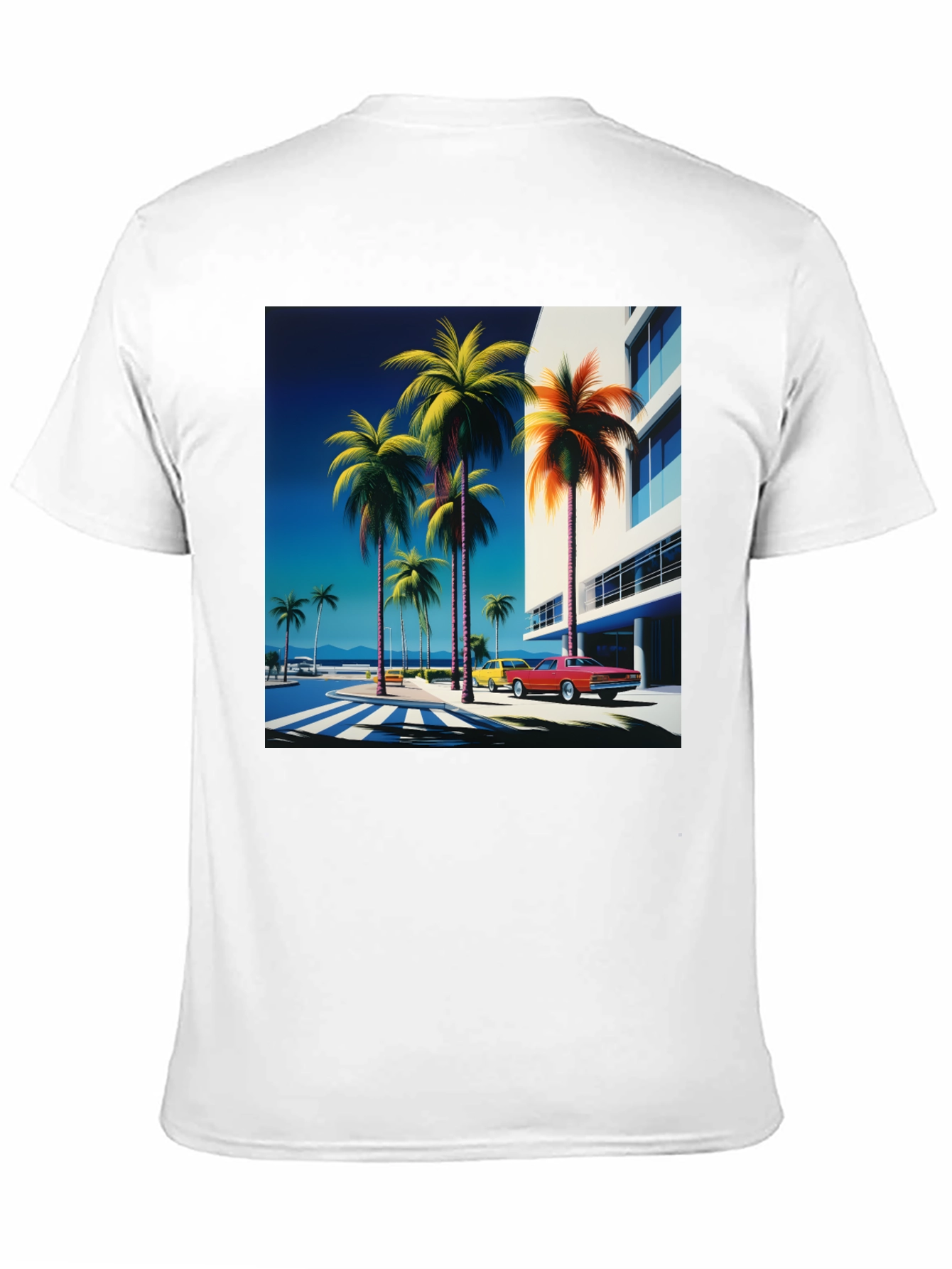 Retro Palm Beach Graphic Tee - Vintage Style