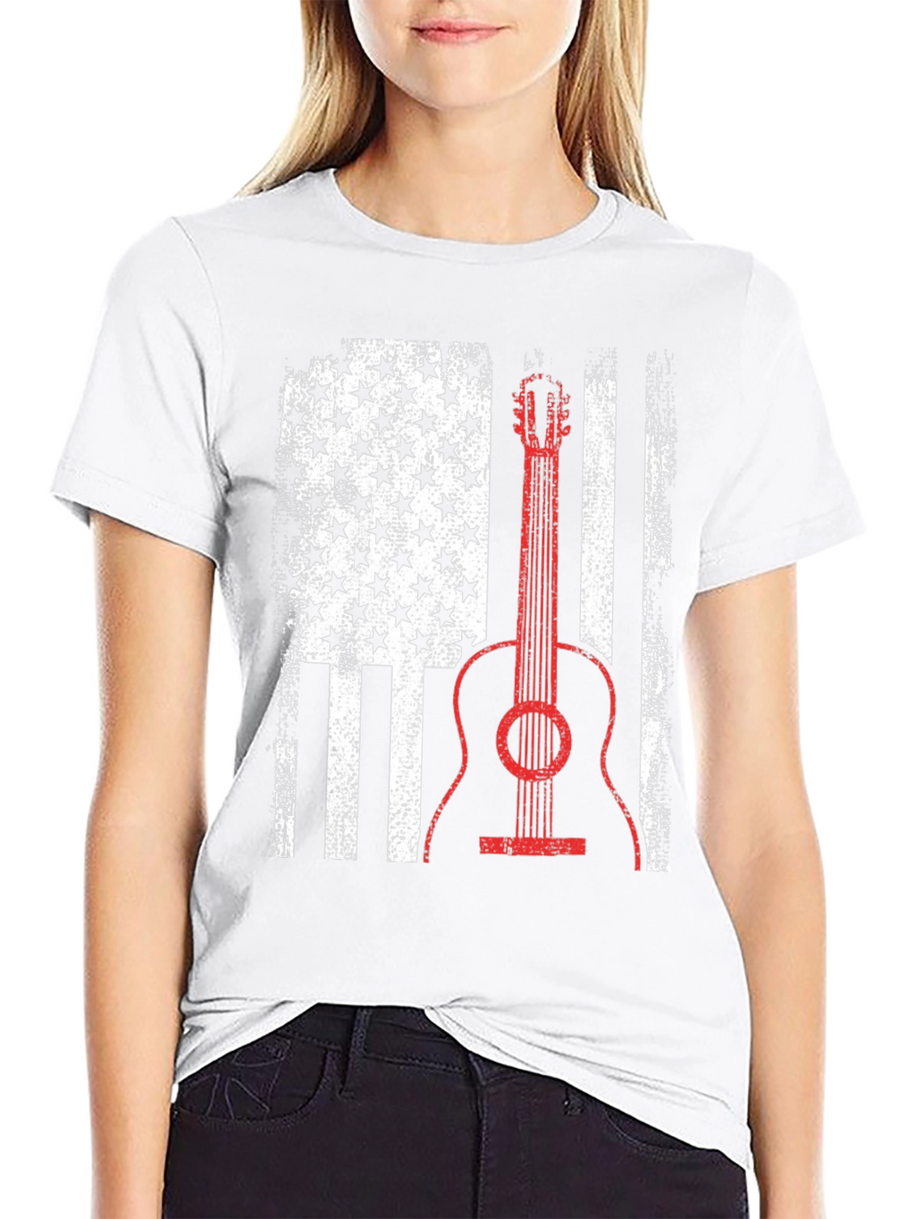 American Flag Guitar T-Shirt