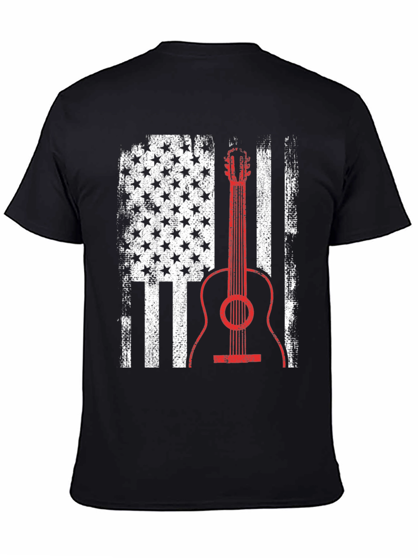 American Flag Guitar T-Shirt