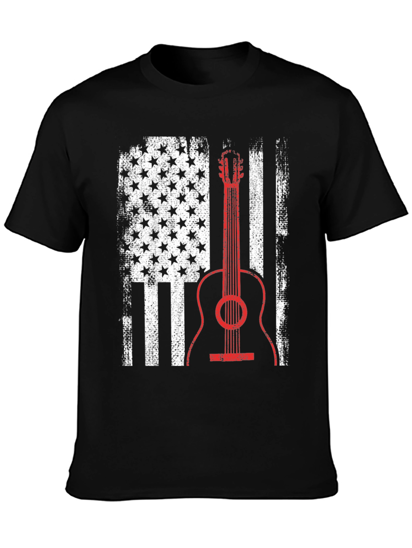 American Flag Guitar T-Shirt