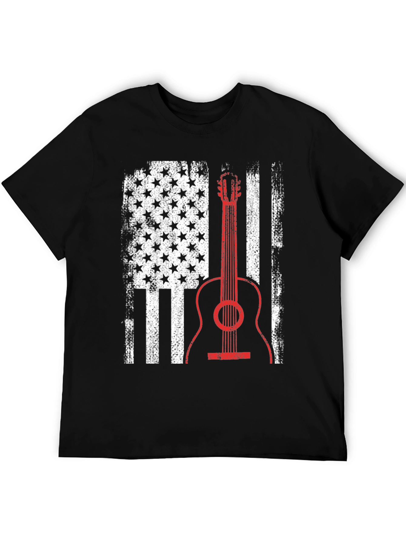 American Flag Guitar T-Shirt