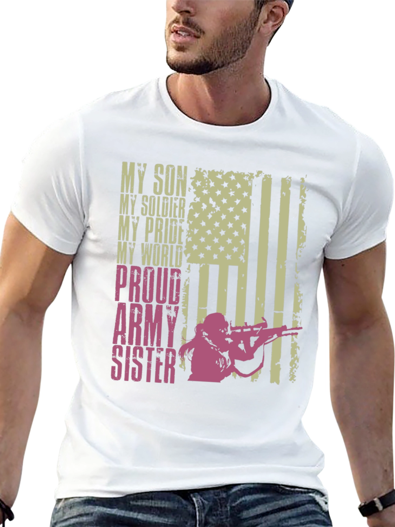 Proud Army Sister T-Shirt - Military Family Tee