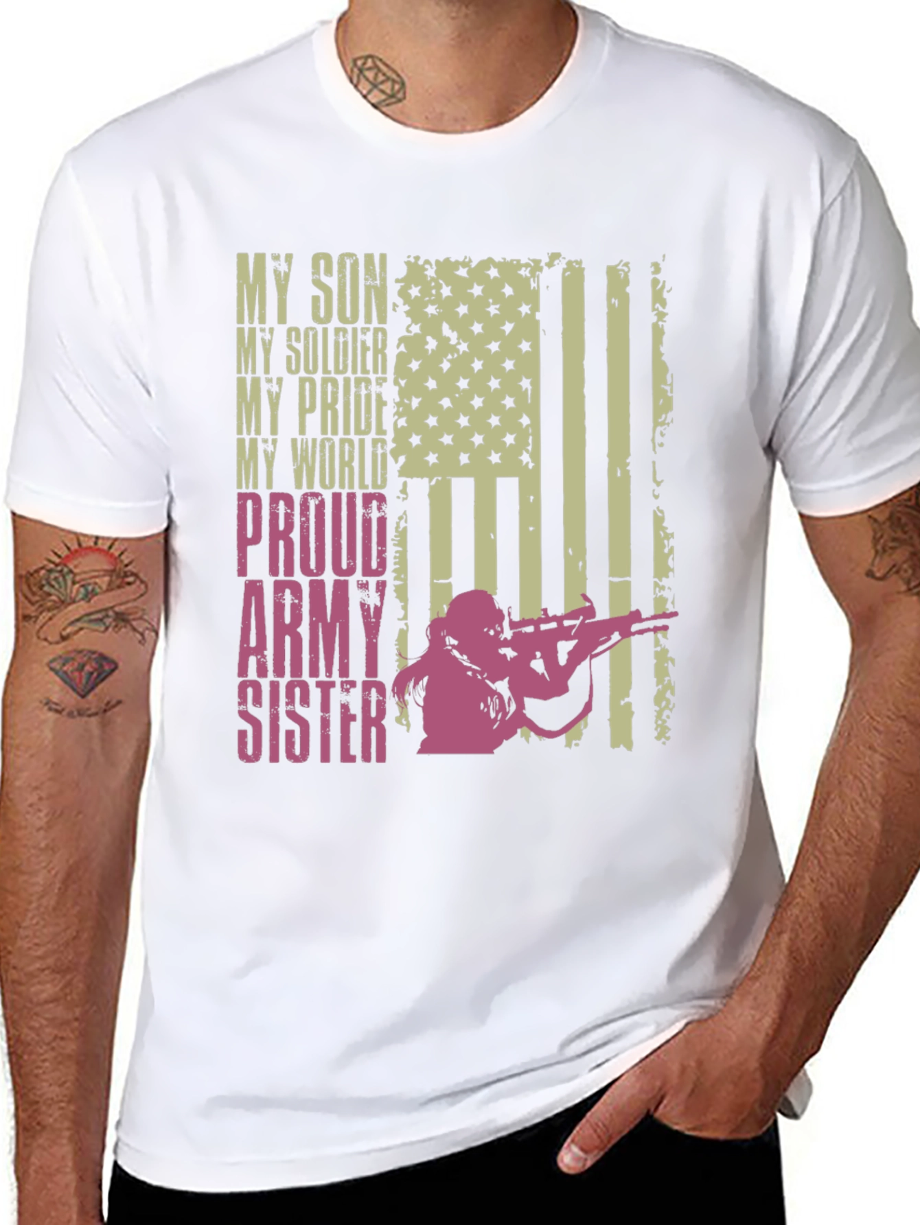 Proud Army Sister T-Shirt - Military Family Tee