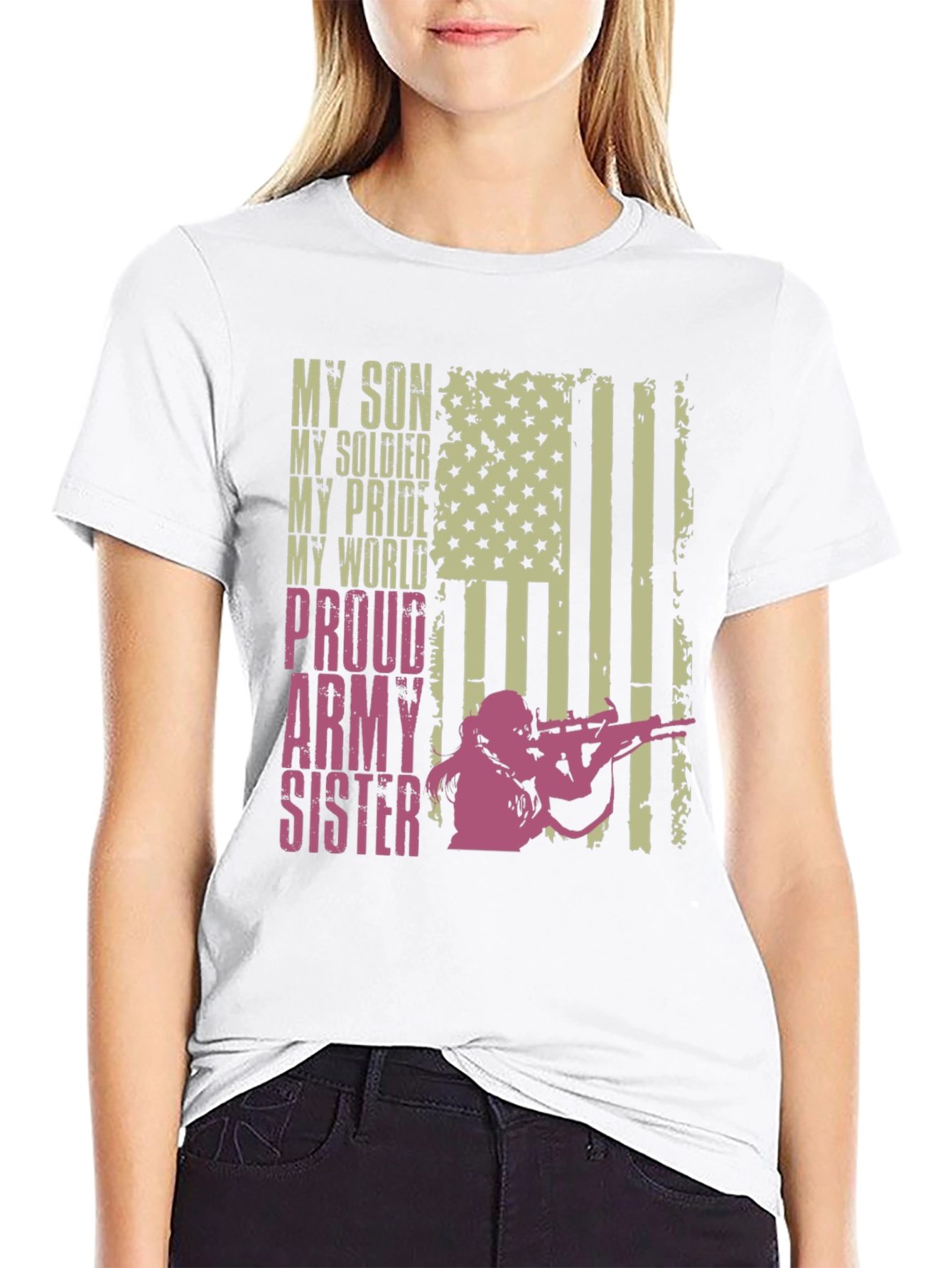 Proud Army Sister T-Shirt - Military Family Tee