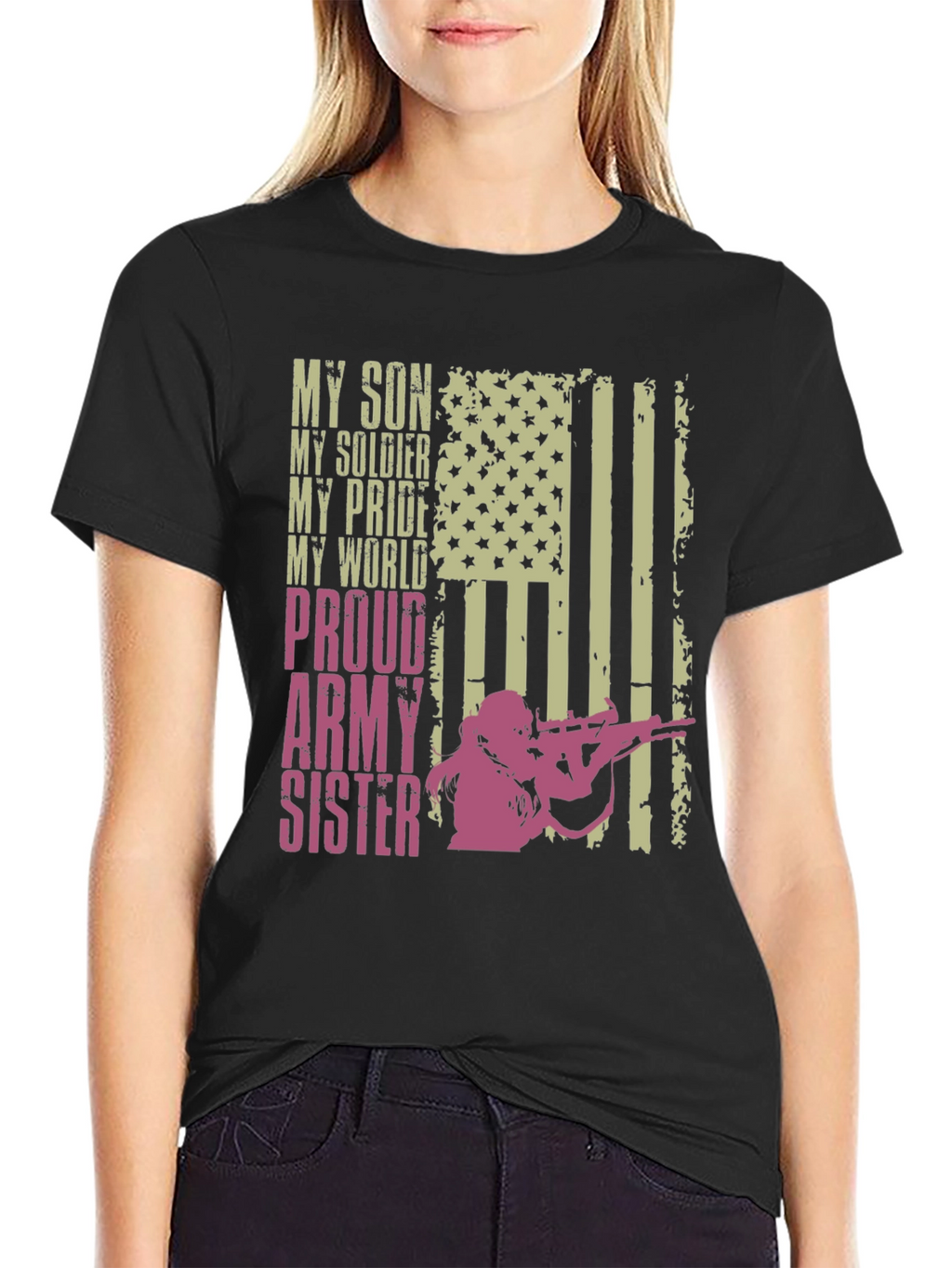 Proud Army Sister T-Shirt - Military Family Tee