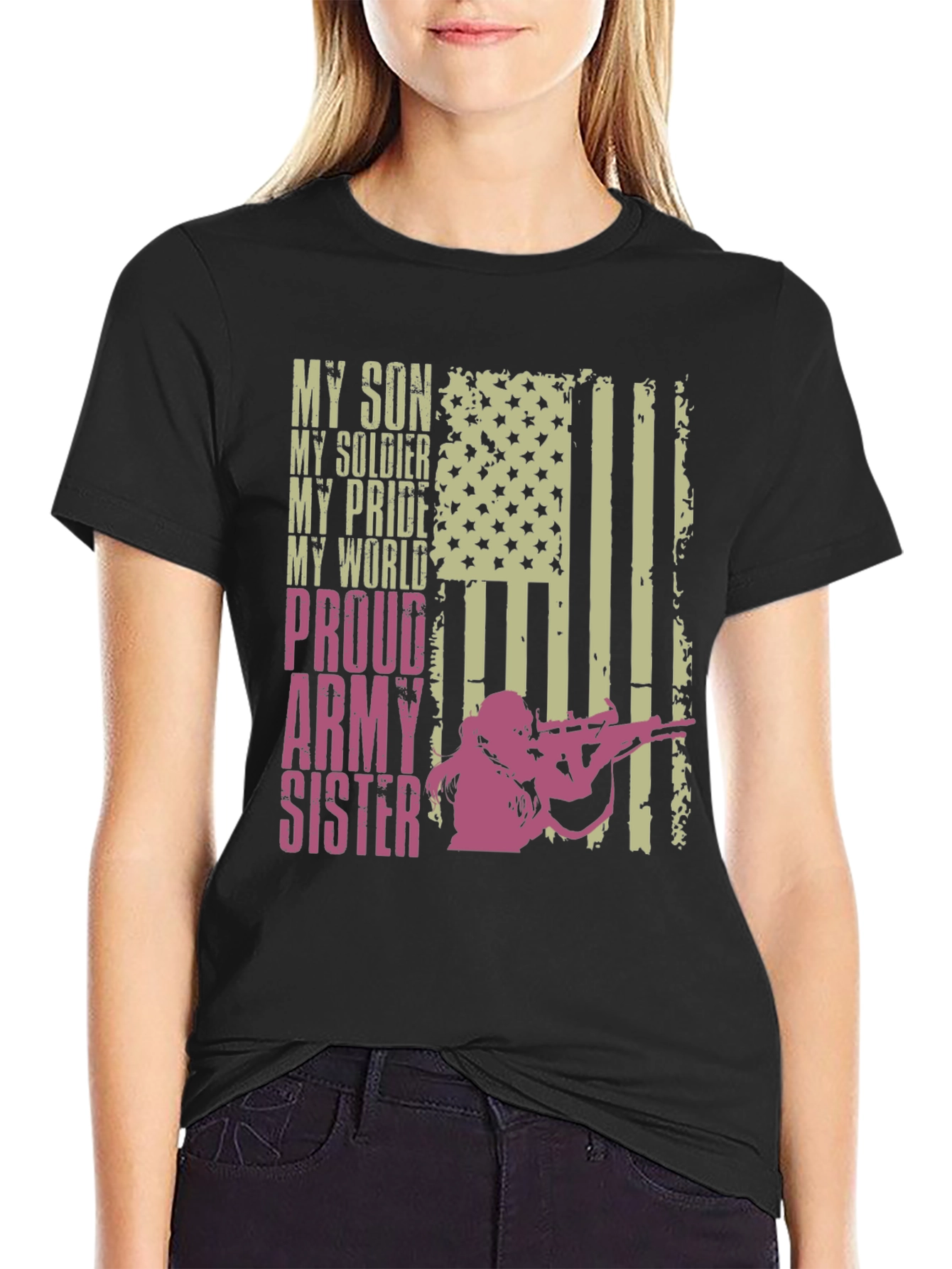 Proud Army Sister T-Shirt - Military Family Tee