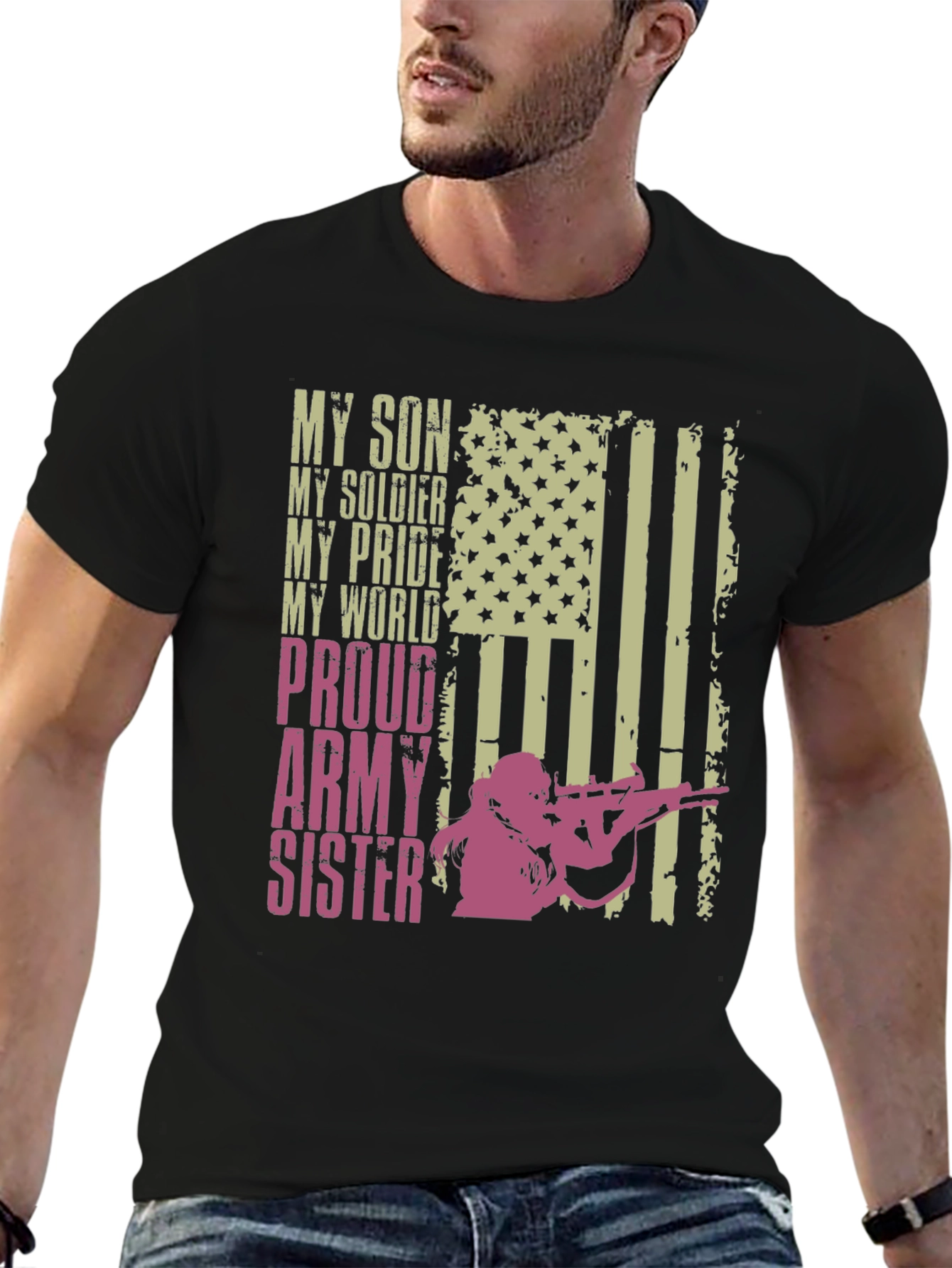 Proud Army Sister T-Shirt - Military Family Tee