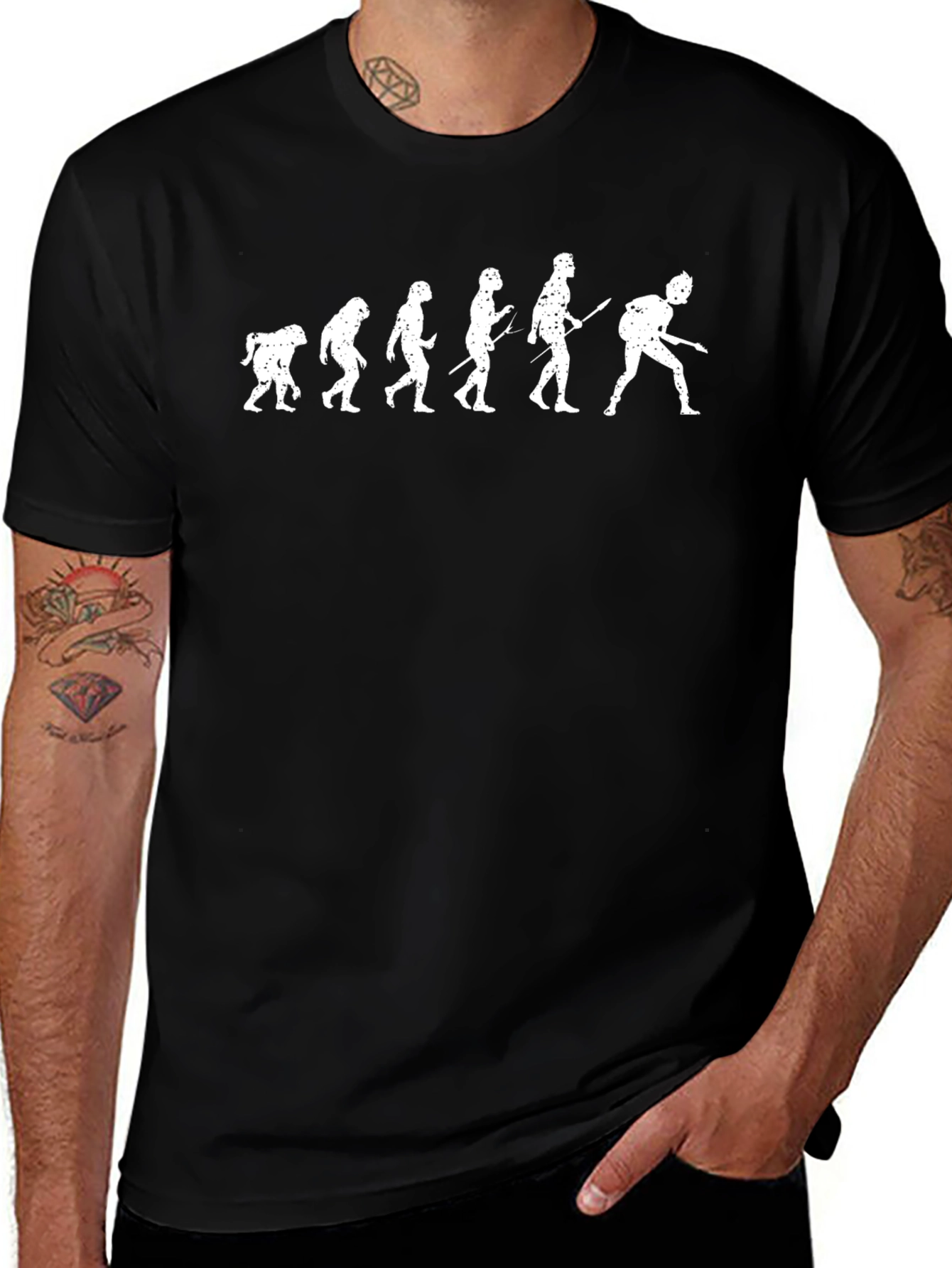 Evolution of Guitarist Graphic Tee - Black