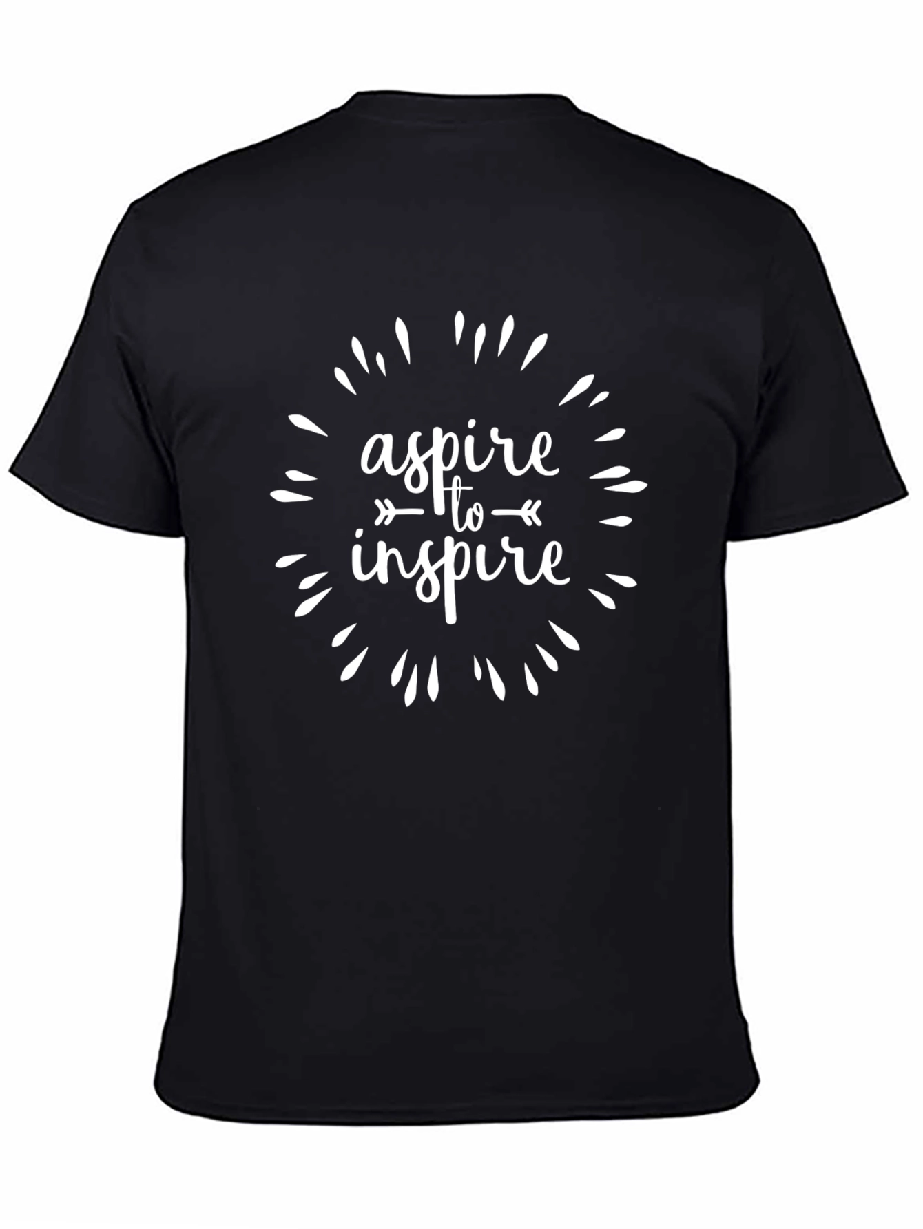 Aspire to Inspire Black Graphic T-Shirt