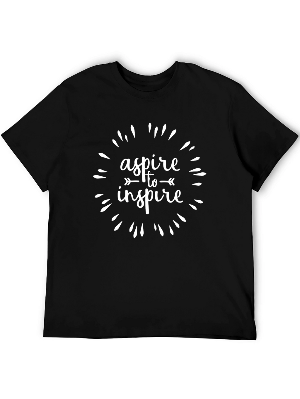 Aspire to Inspire Black Graphic T-Shirt
