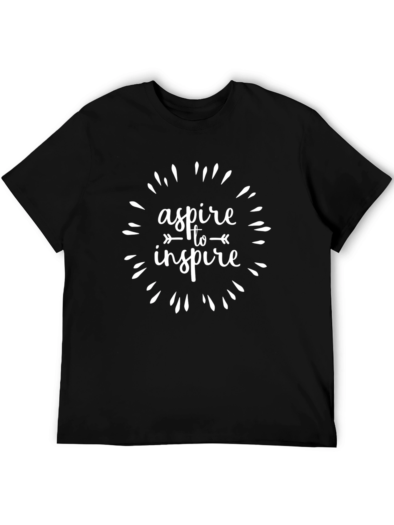 Aspire to Inspire Black Graphic T-Shirt