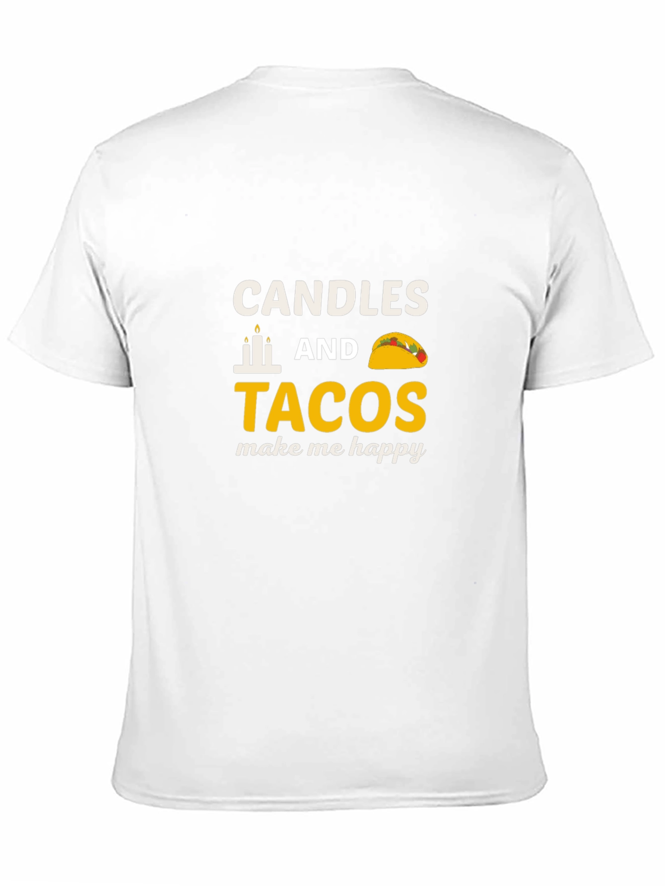 Candles & Tacos Graphic Tee - Happy Vibes!