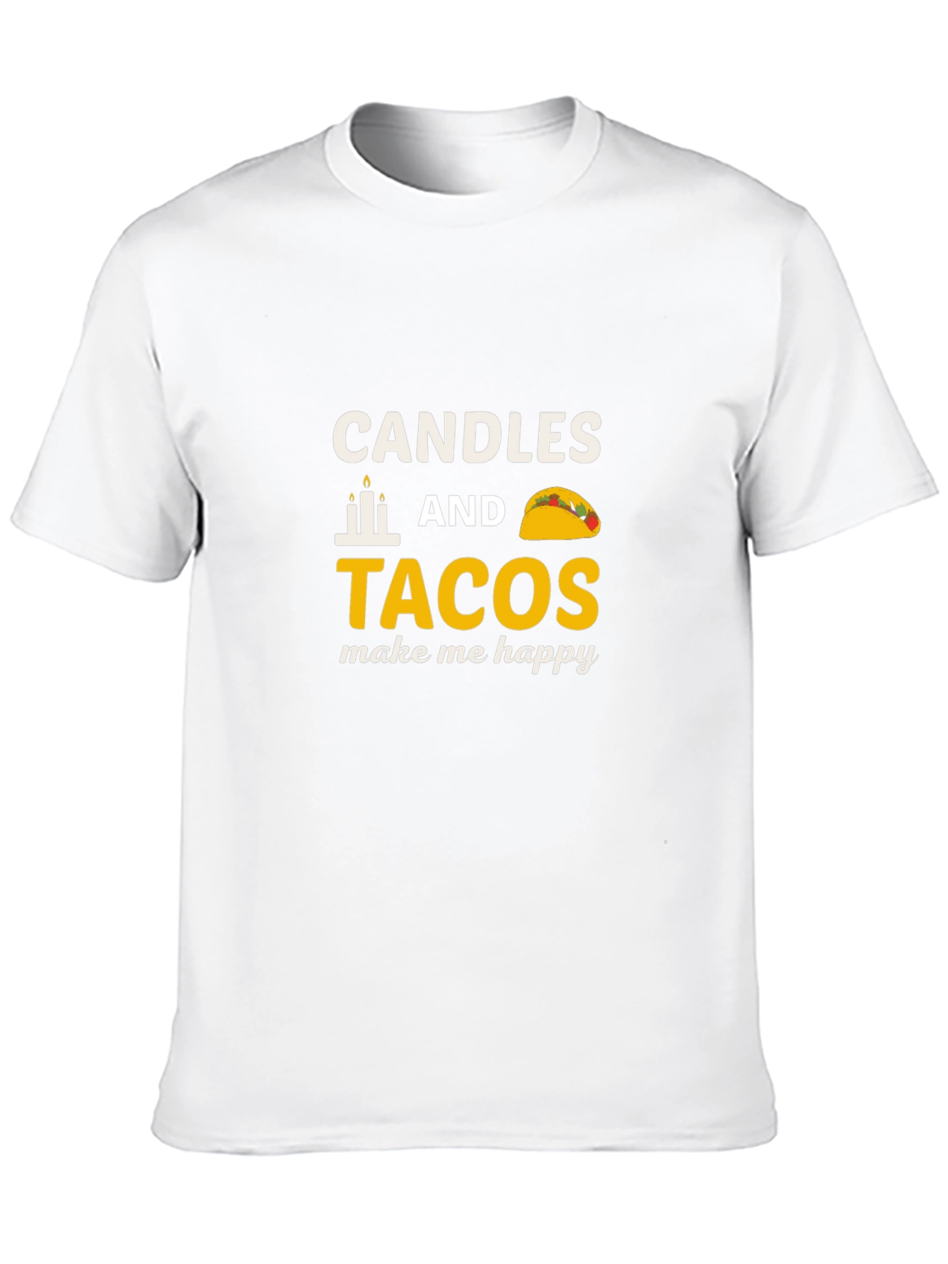 Candles & Tacos Graphic Tee - Happy Vibes!
