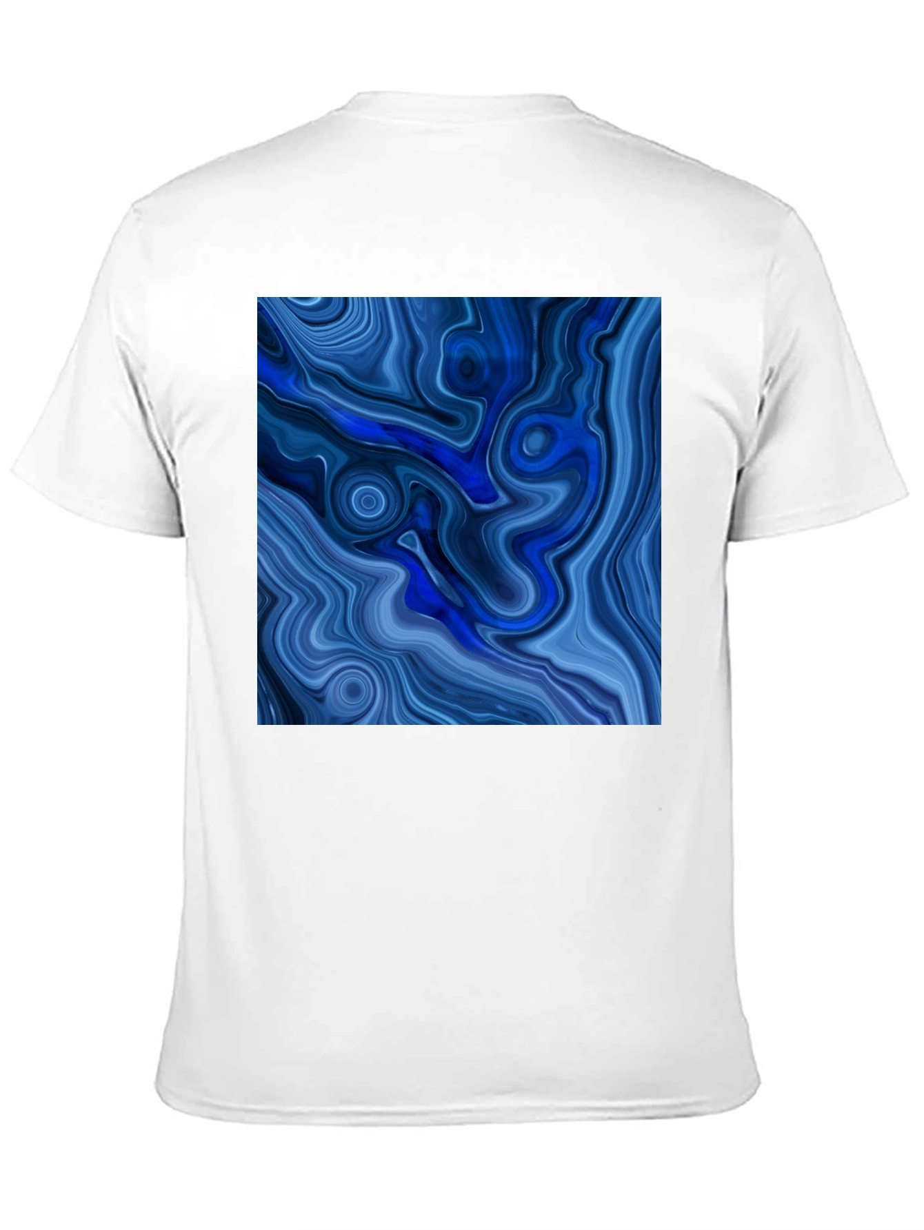 Blue Swirl Graphic Tee - Modern Art T-Shirt