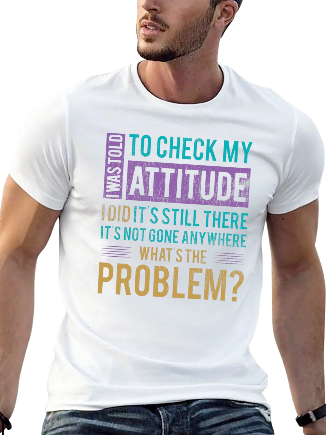 Attitude Check Funny Graphic Tee
