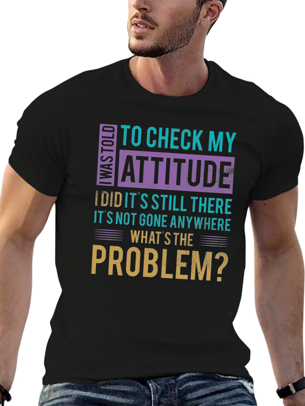 Attitude Check Funny Graphic Tee
