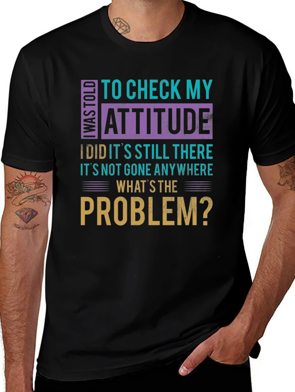 Attitude Check Funny Graphic Tee