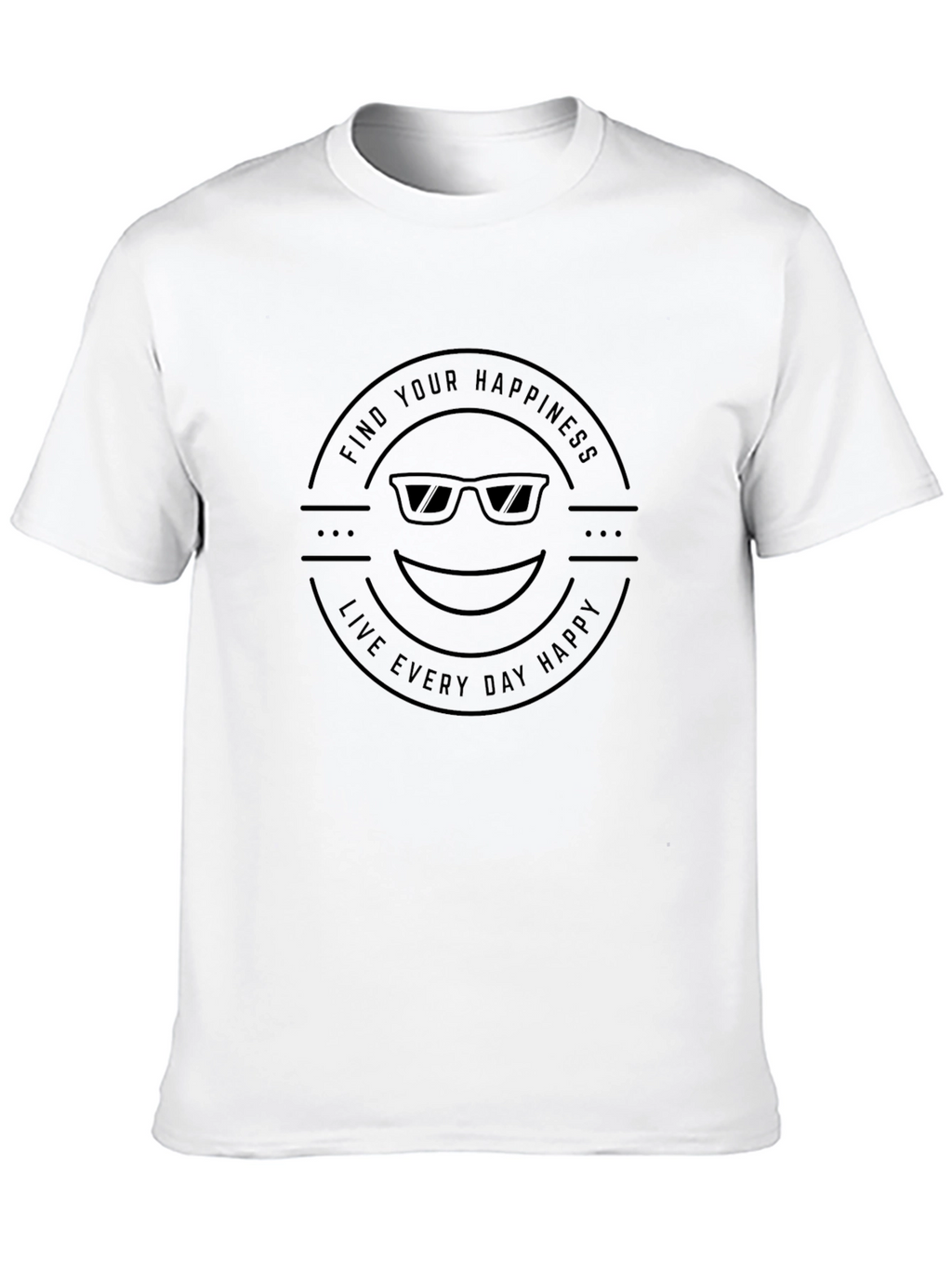 Find Your Happiness Graphic Tee - Black