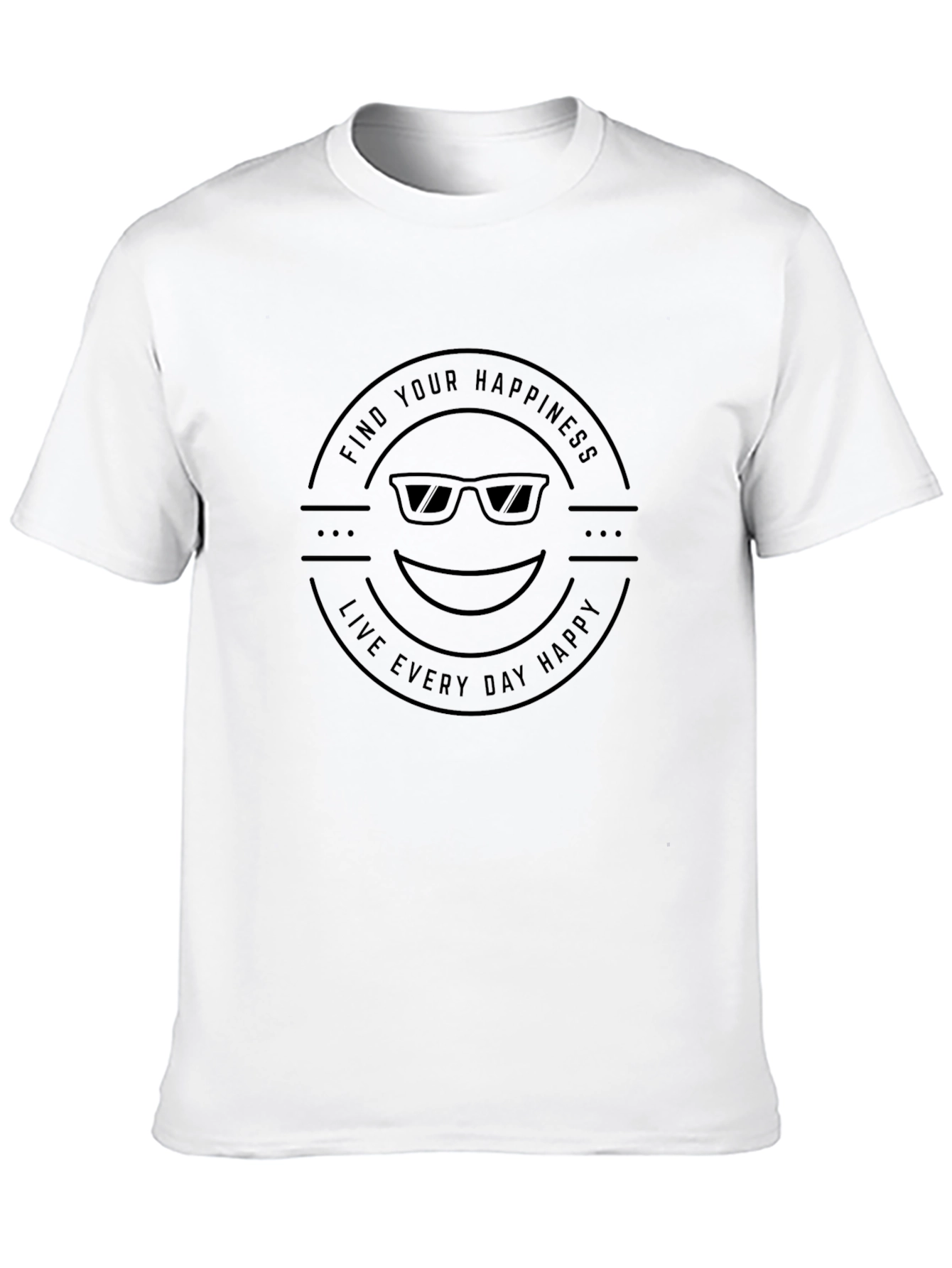 Find Your Happiness Graphic Tee - Black