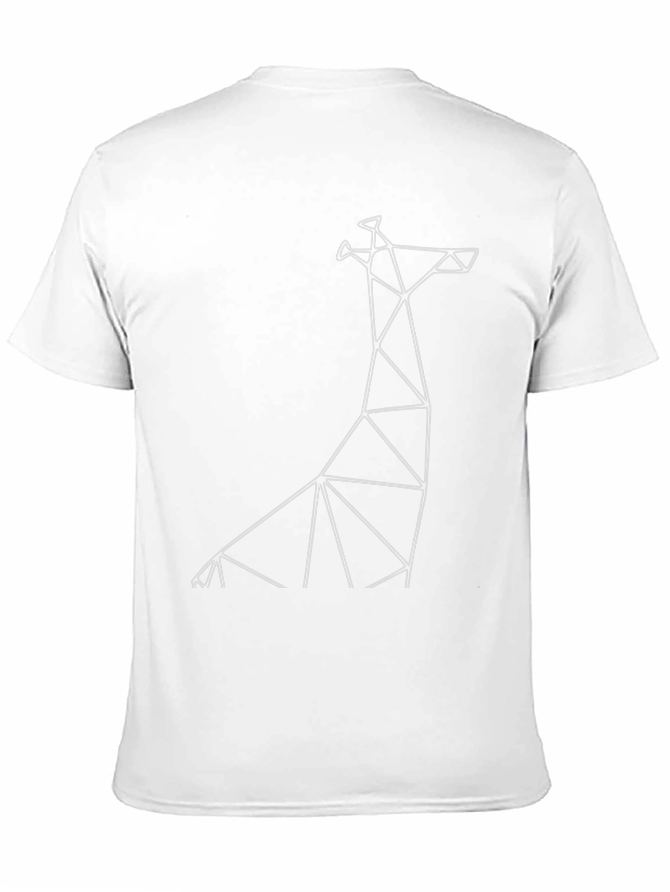 Geometric Giraffe Black T-Shirt - Modern Minimalist Design