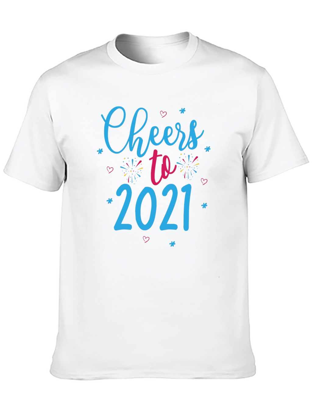 Cheers to 2021 Black Graphic Tee