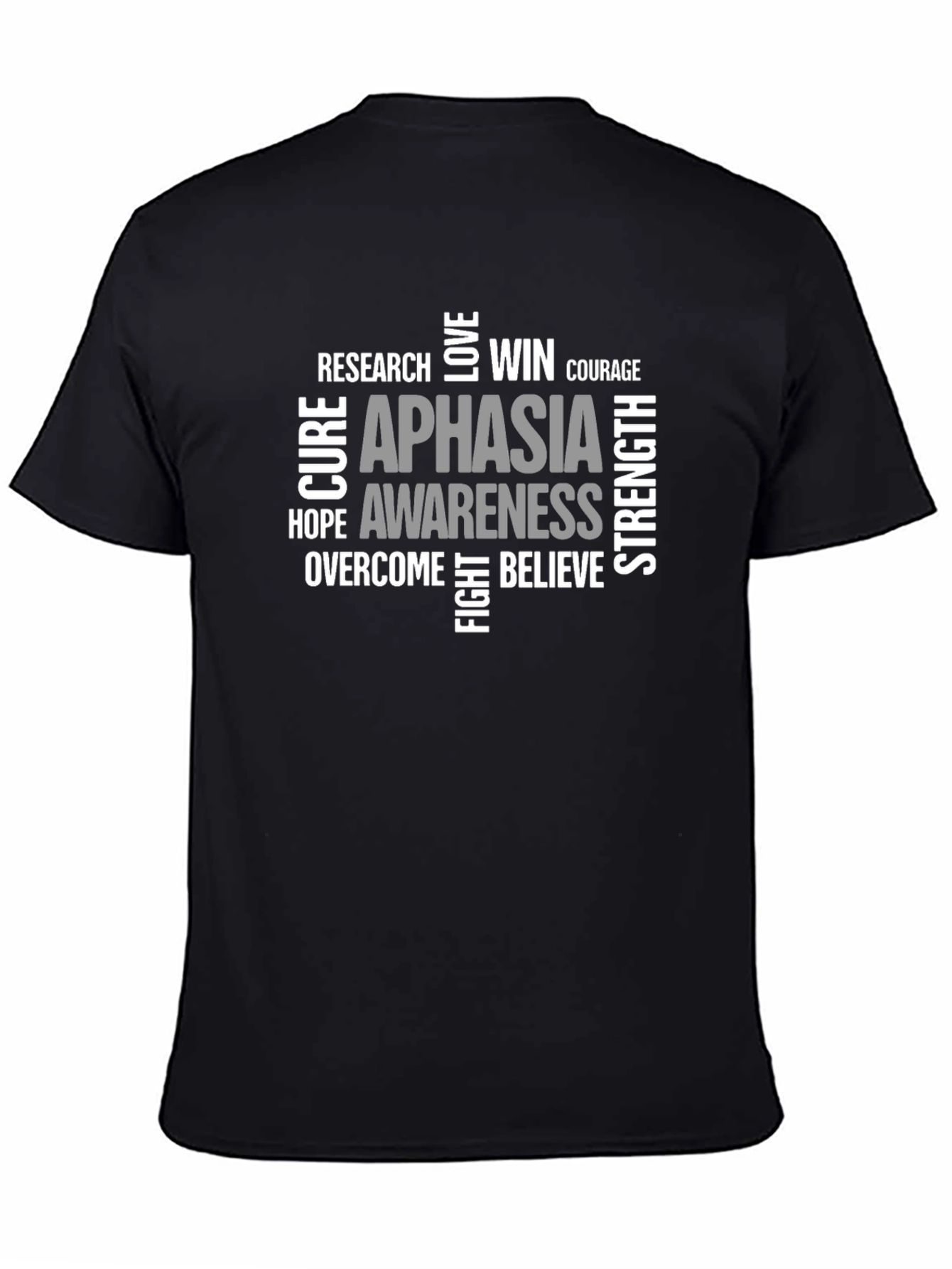 Aphasia Awareness T-Shirt - Word Cloud Design