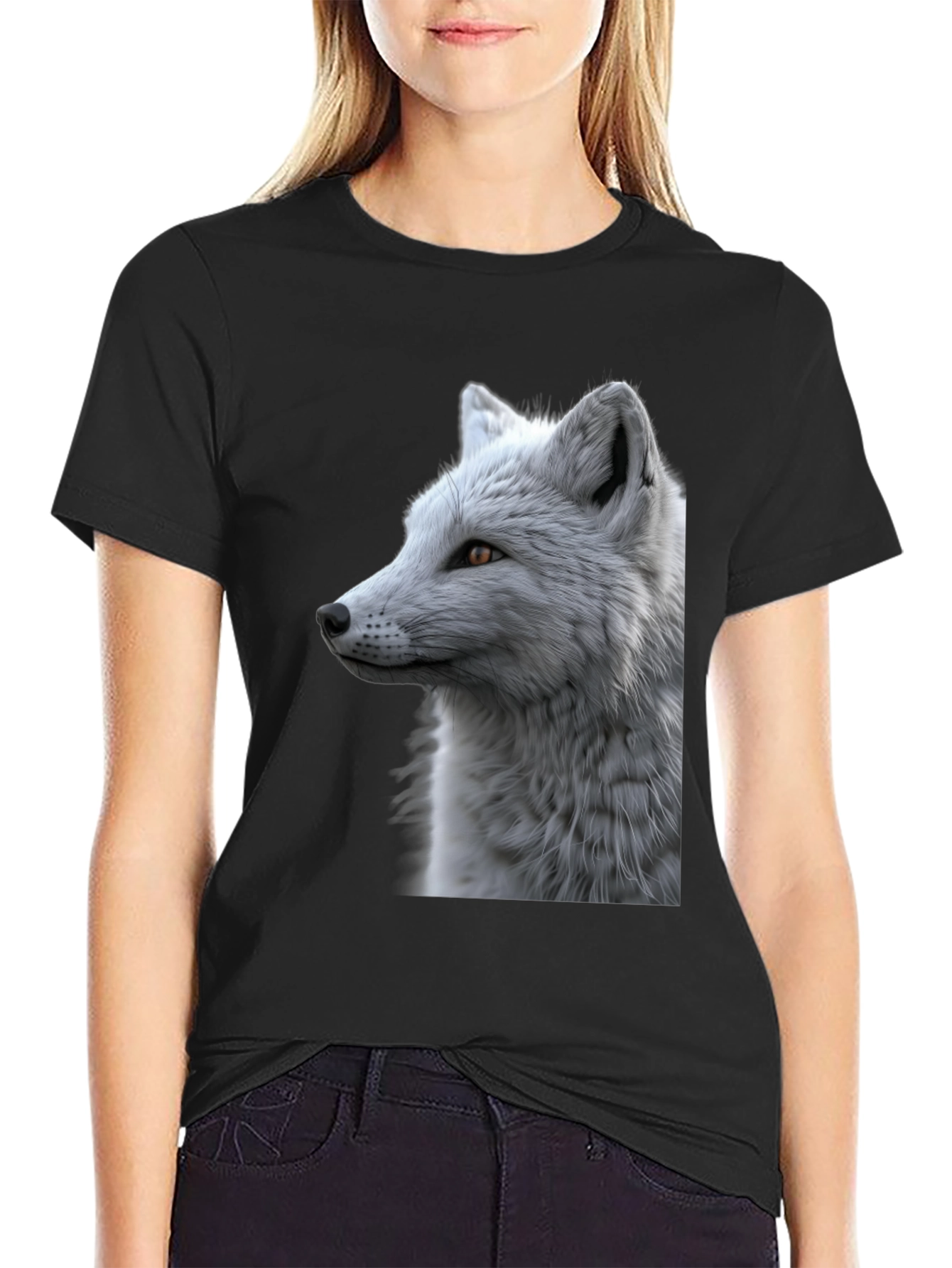 Arctic Fox Graphic Tee - Stylish Black T-Shirt