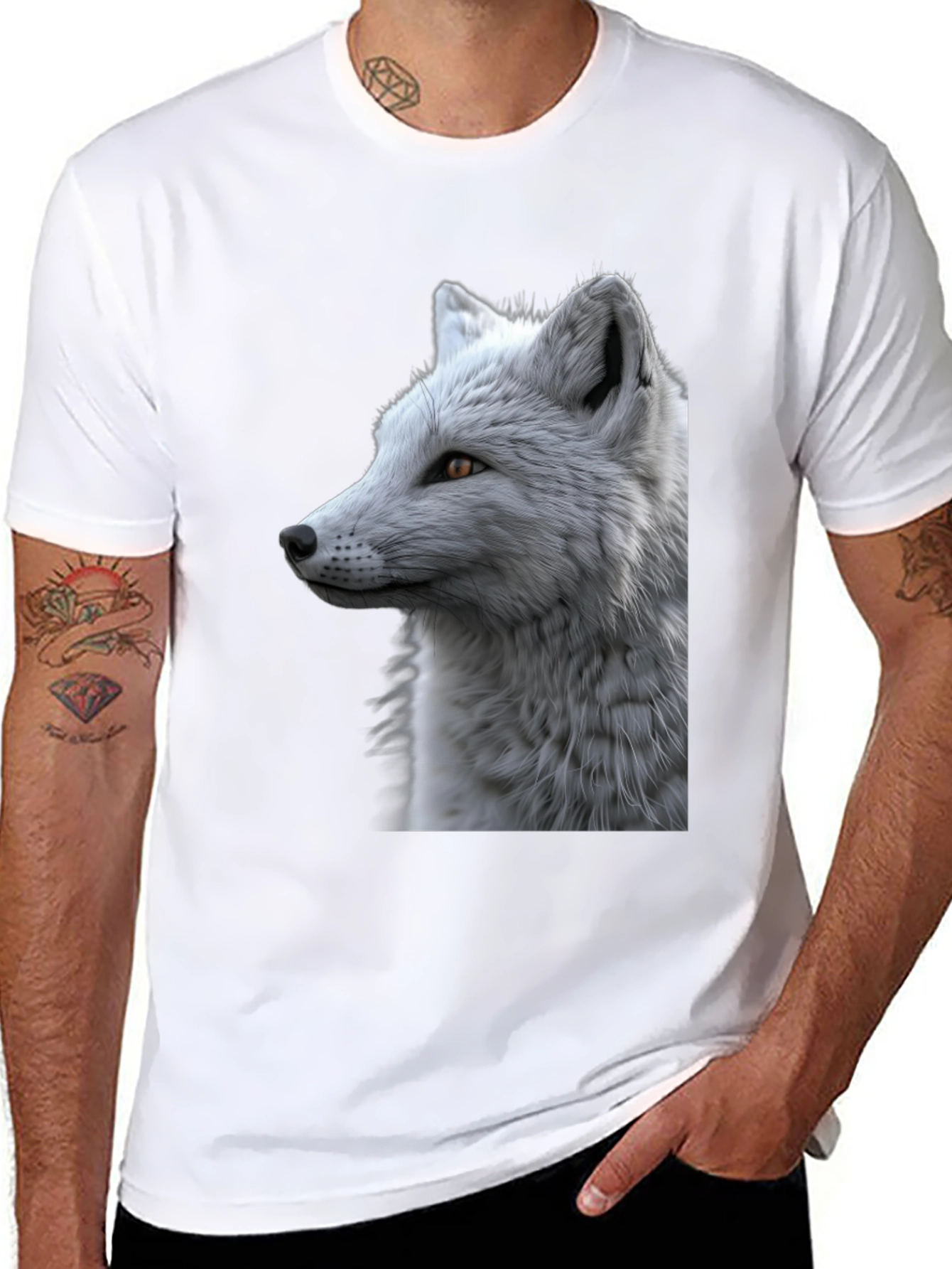 Arctic Fox Graphic Tee - Stylish Black T-Shirt