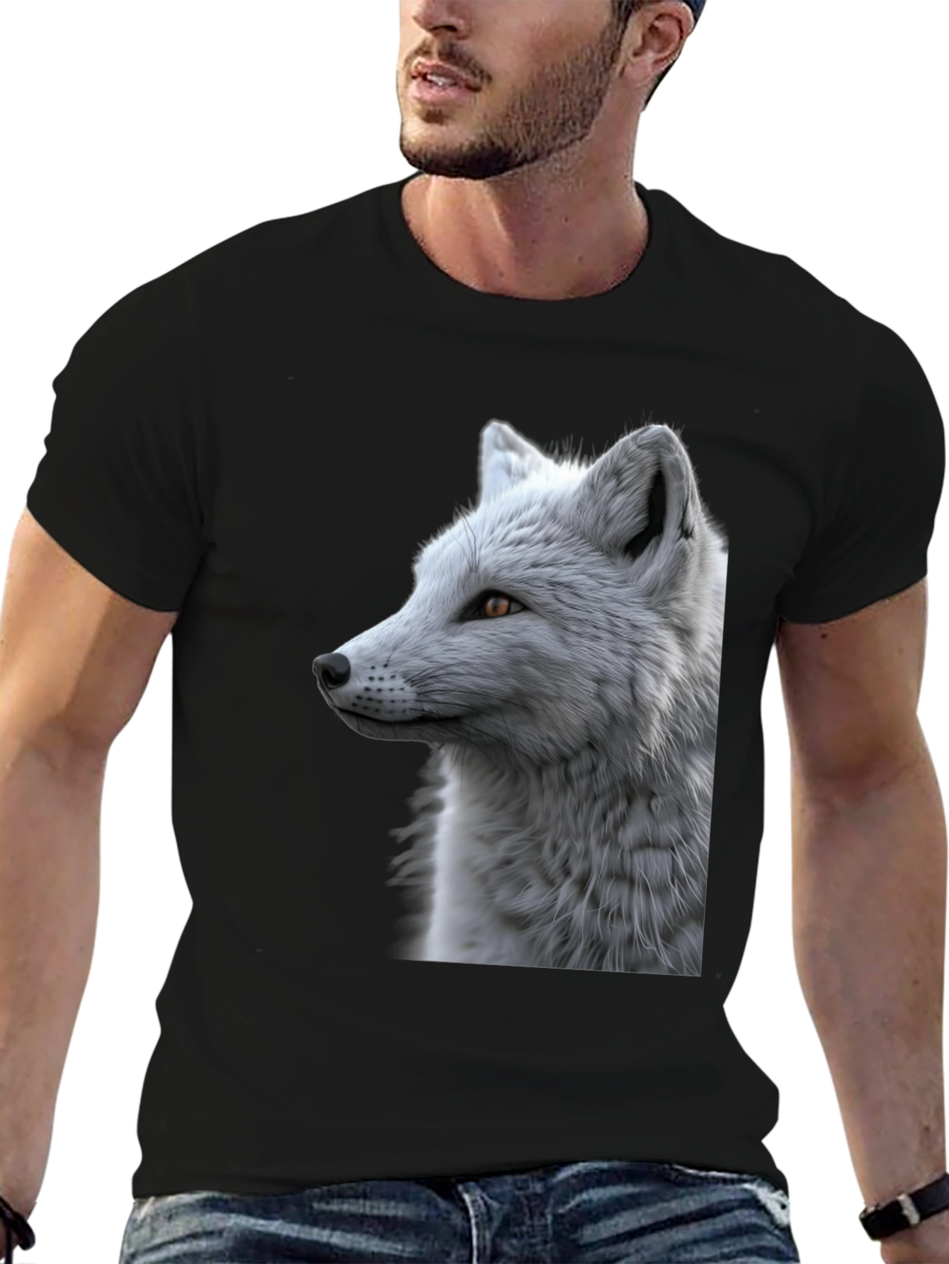 Arctic Fox Graphic Tee - Stylish Black T-Shirt