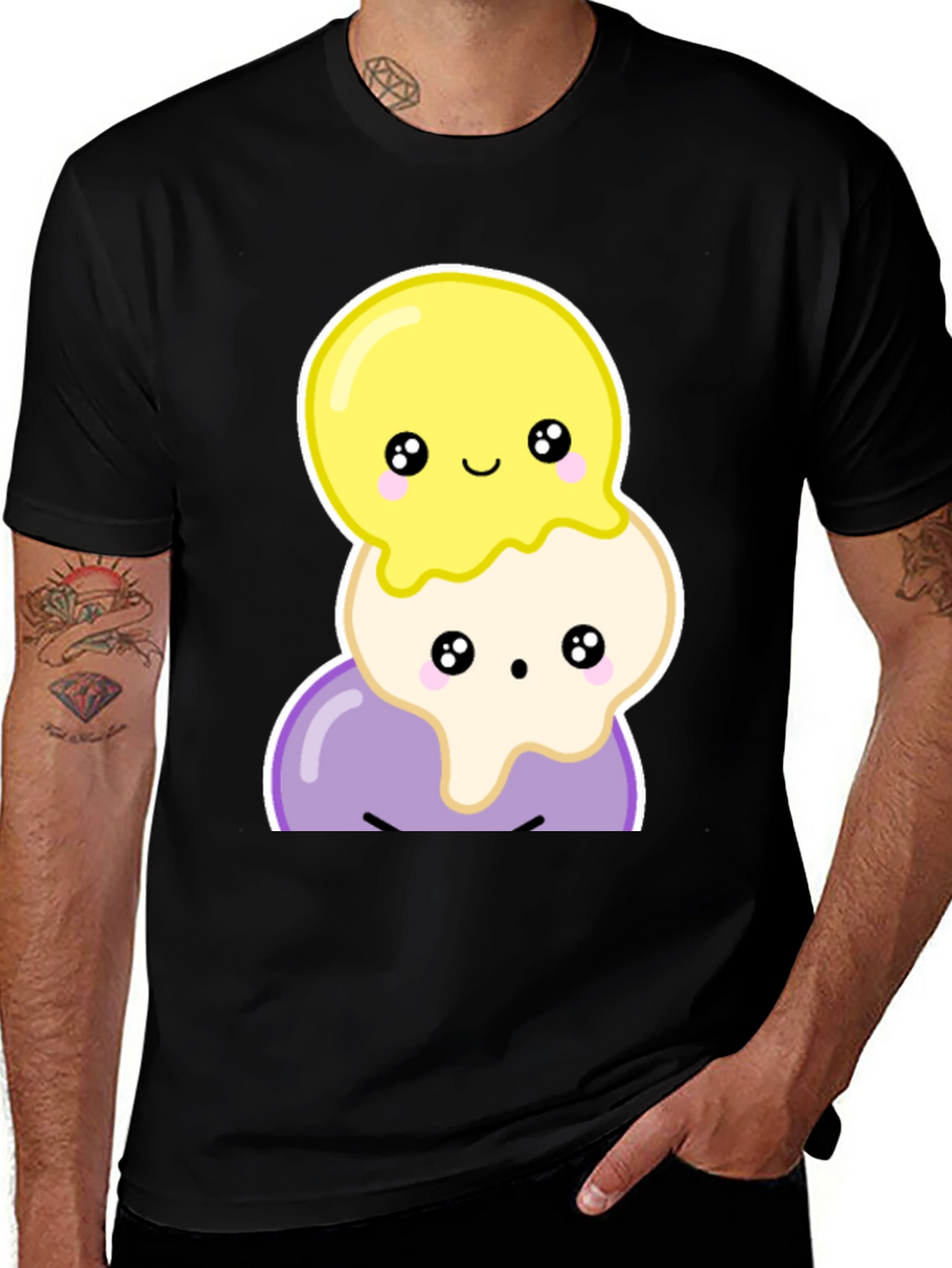Cute Kawaii Ice Cream Stack T-Shirt
