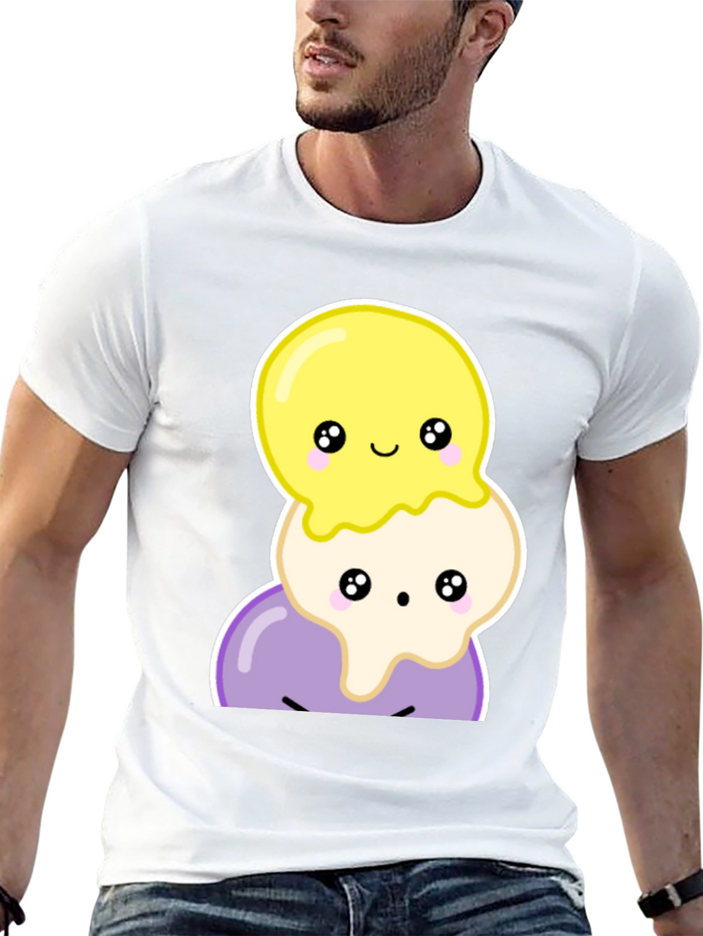 Cute Kawaii Ice Cream Stack T-Shirt