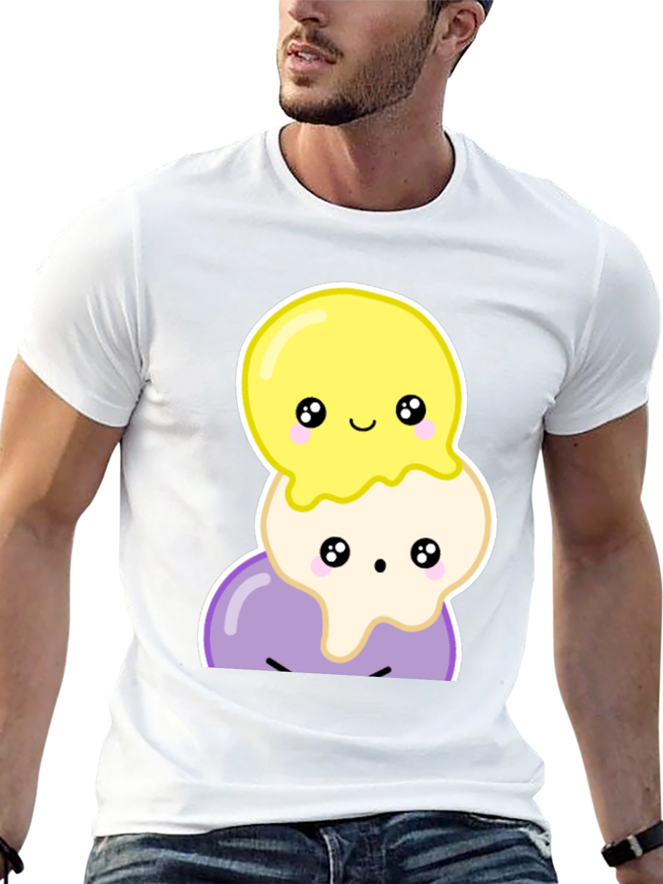 Cute Kawaii Ice Cream Stack T-Shirt