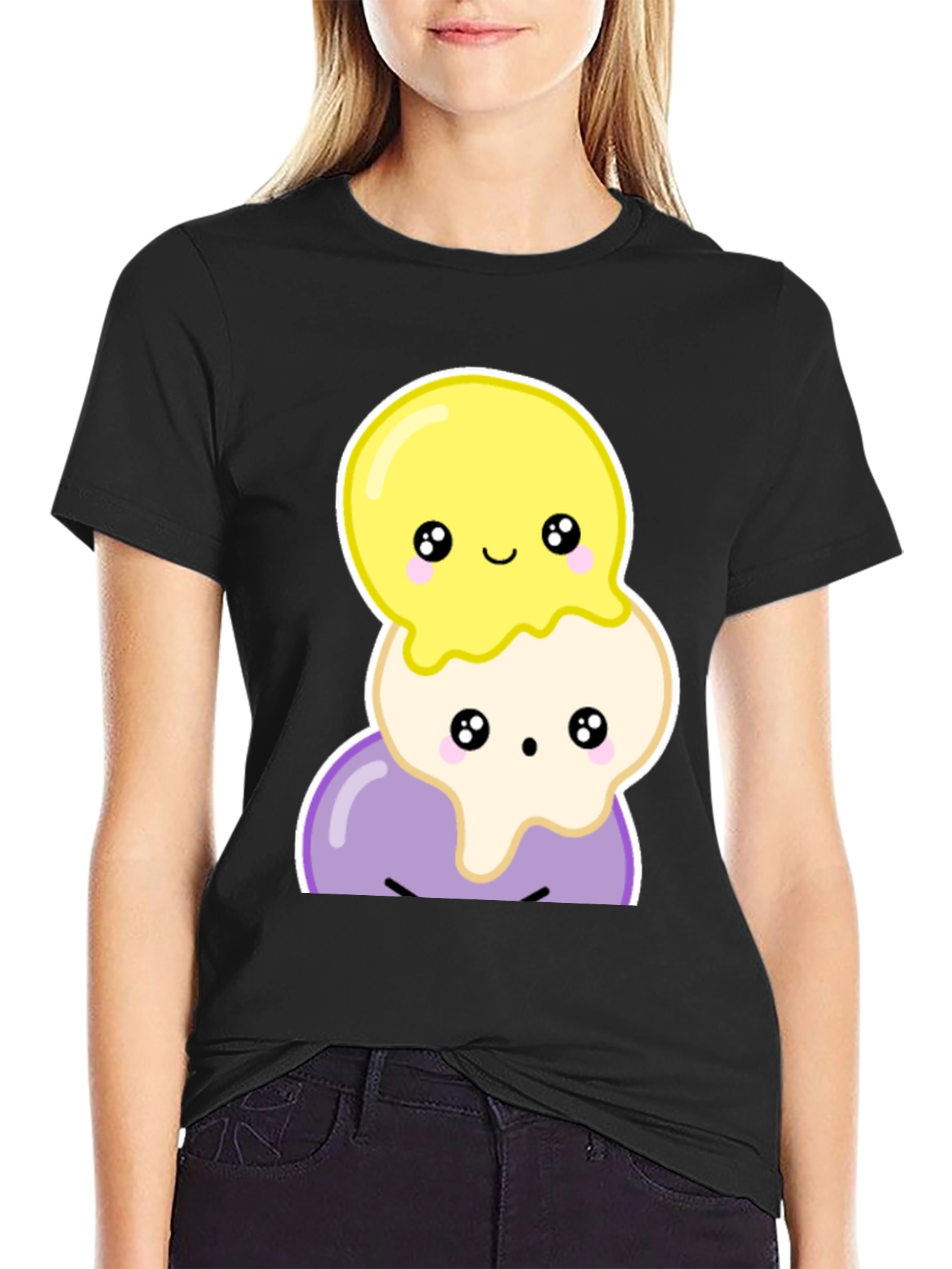 Cute Kawaii Ice Cream Stack T-Shirt