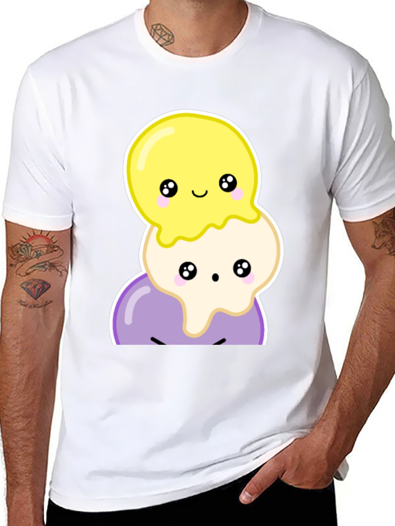 Cute Kawaii Ice Cream Stack T-Shirt