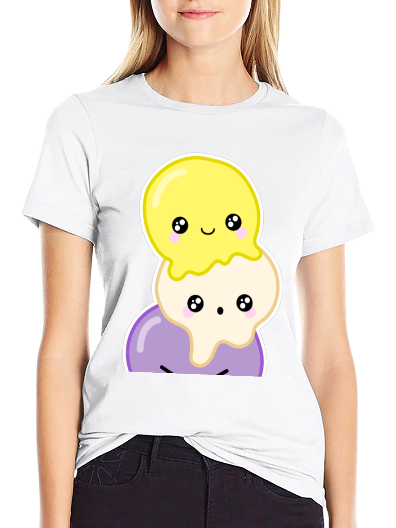 Cute Kawaii Ice Cream Stack T-Shirt