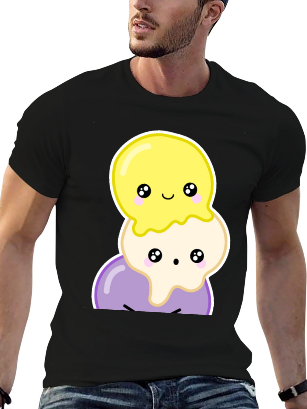 Cute Kawaii Ice Cream Stack T-Shirt