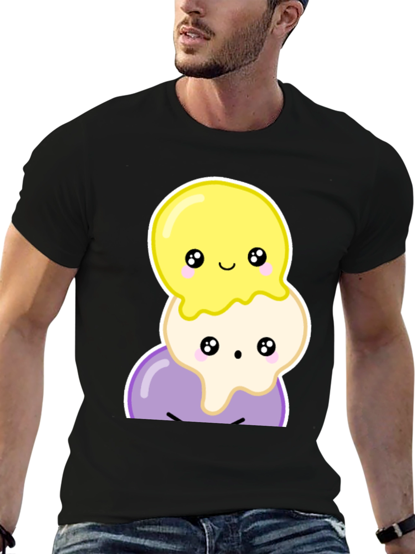 Cute Kawaii Ice Cream Stack T-Shirt