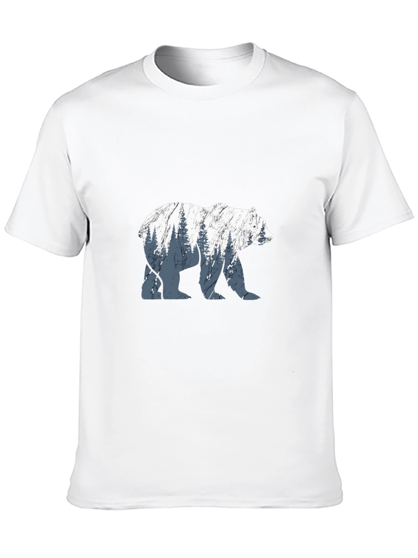 Bear Silhouette Graphic Black T-Shirt