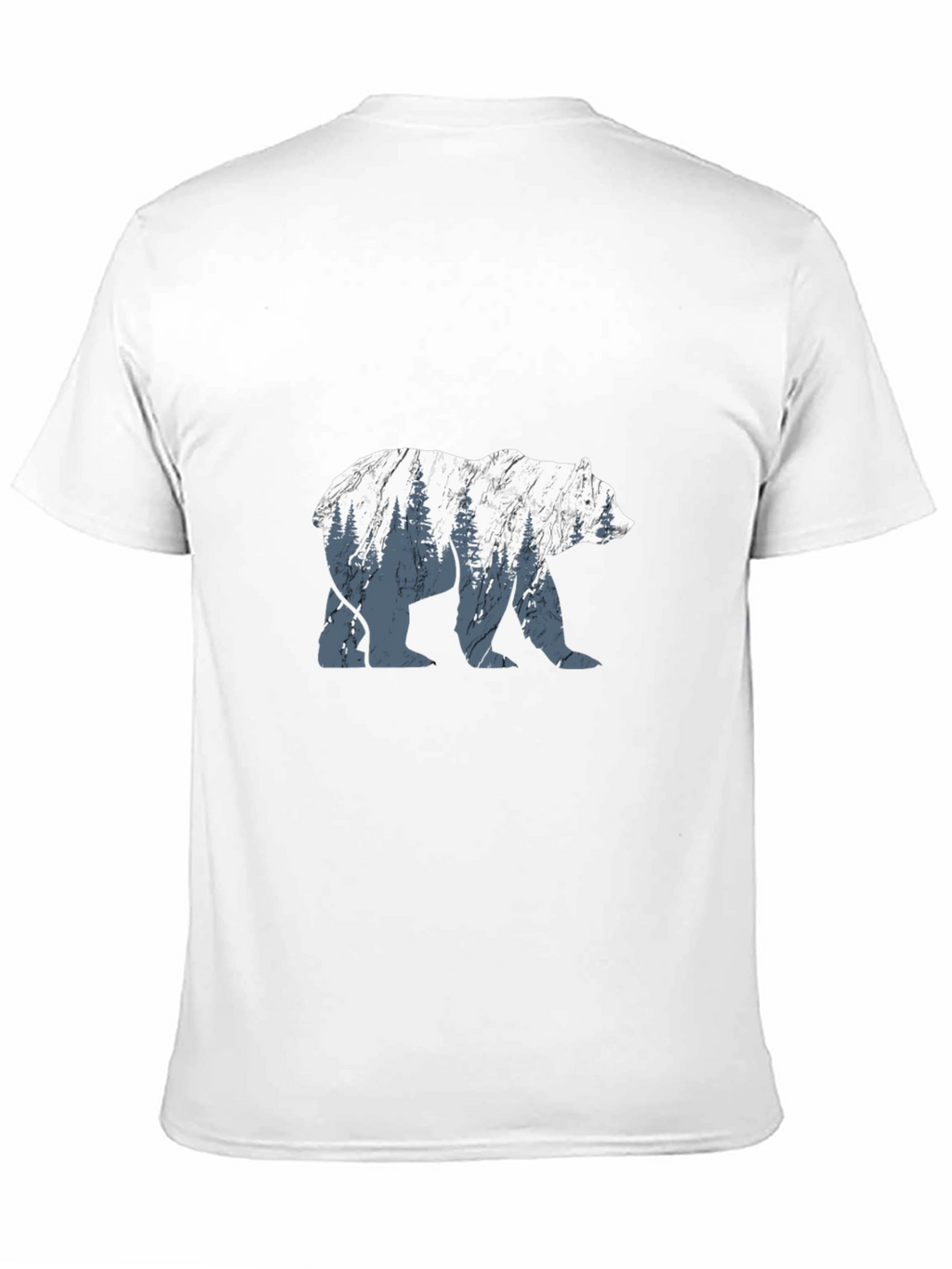 Bear Silhouette Graphic Black T-Shirt