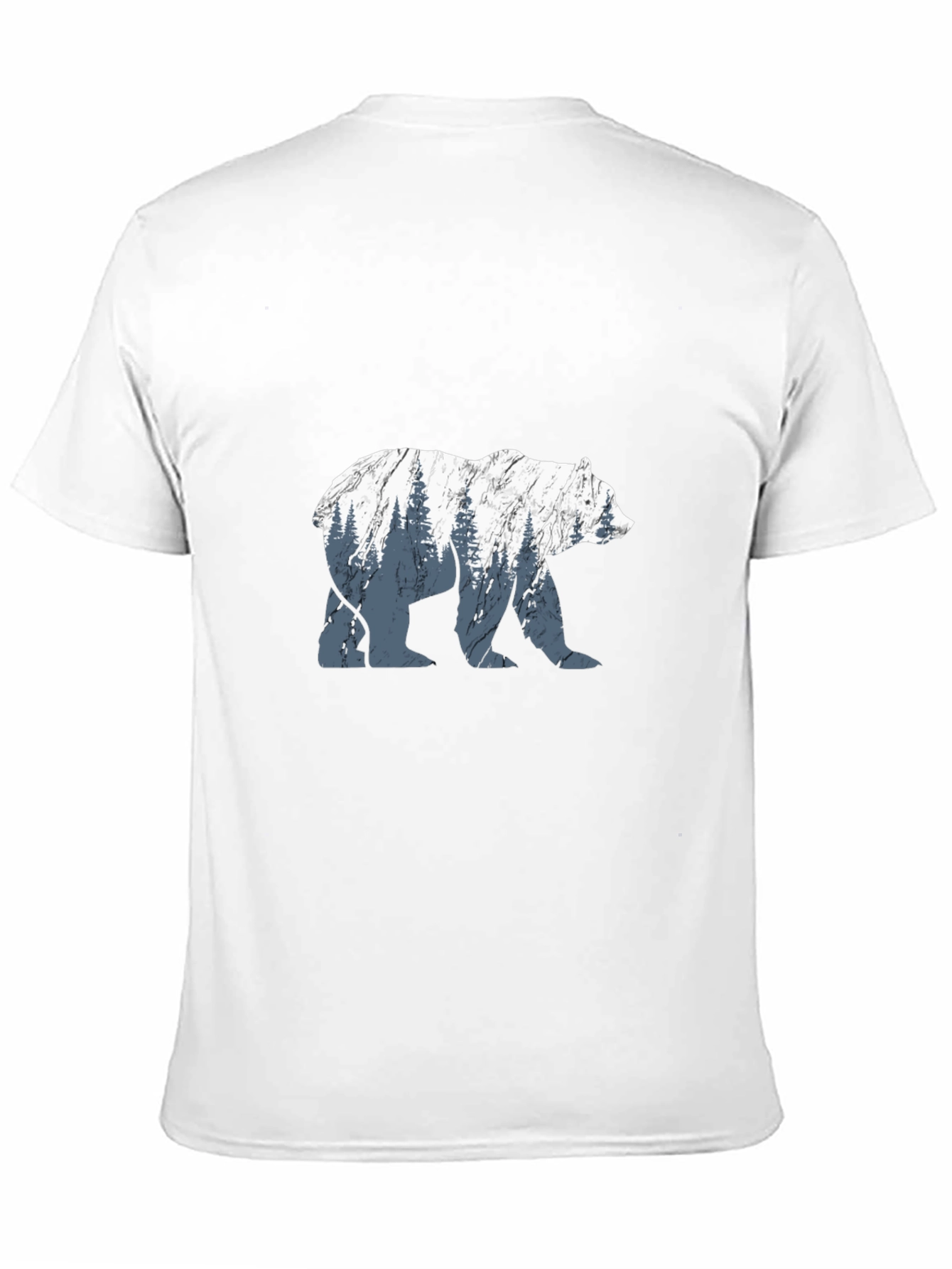 Bear Silhouette Graphic Black T-Shirt