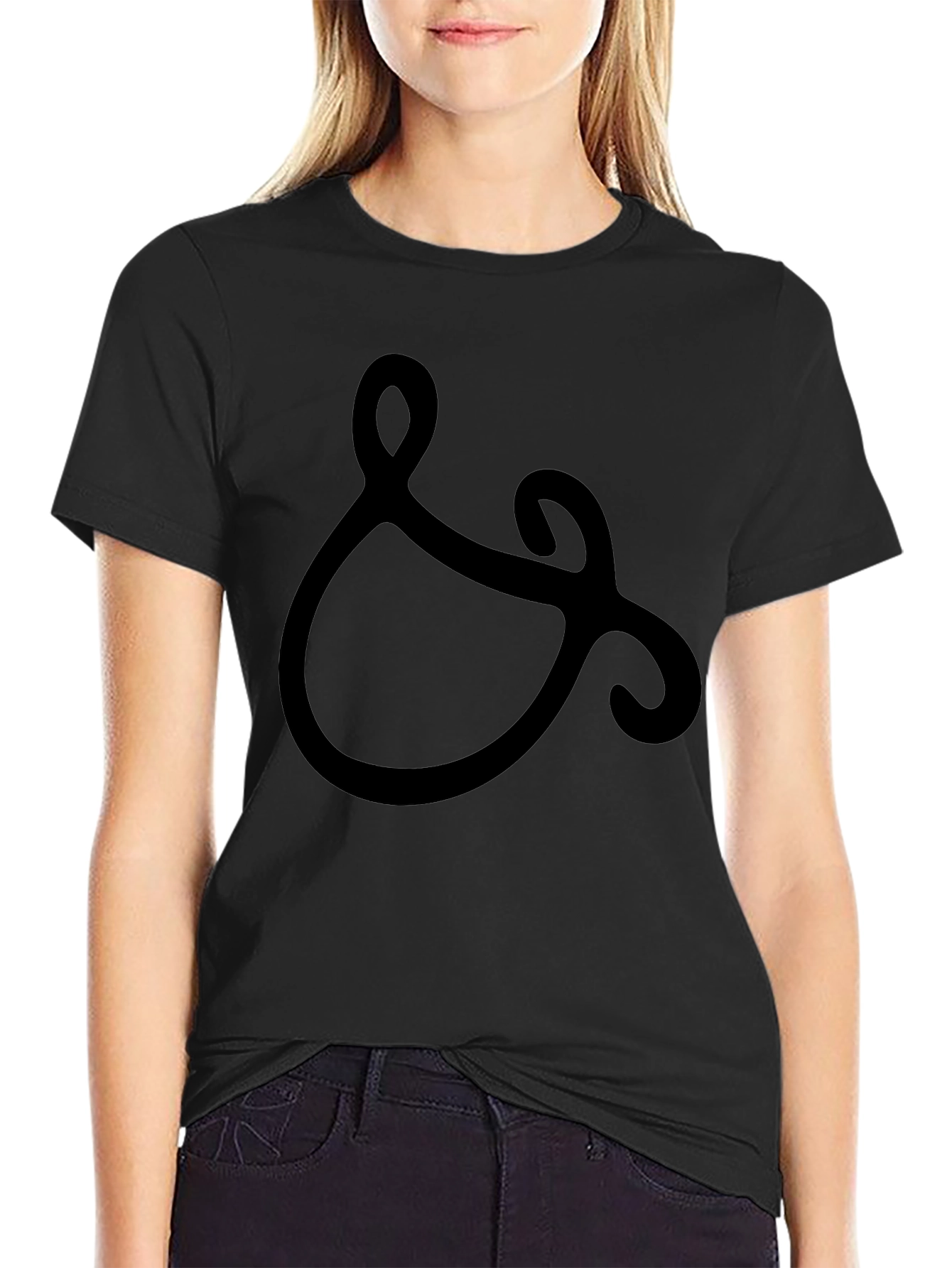 Ampersand Graphic Black T-Shirt - Minimalist Design