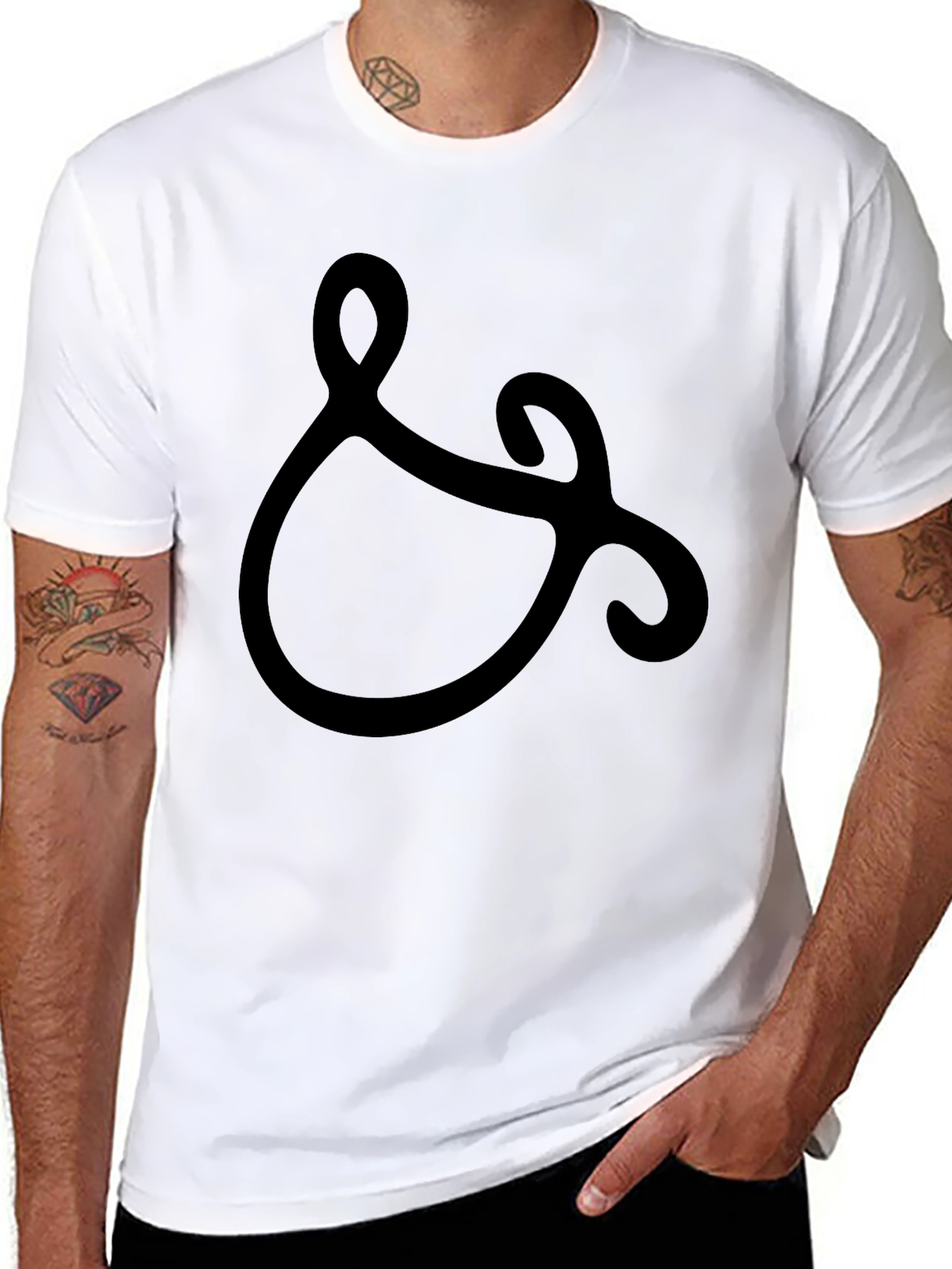 Ampersand Graphic Black T-Shirt - Minimalist Design