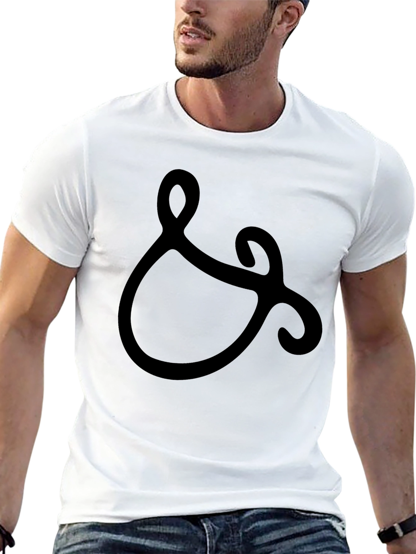 Ampersand Graphic Black T-Shirt - Minimalist Design