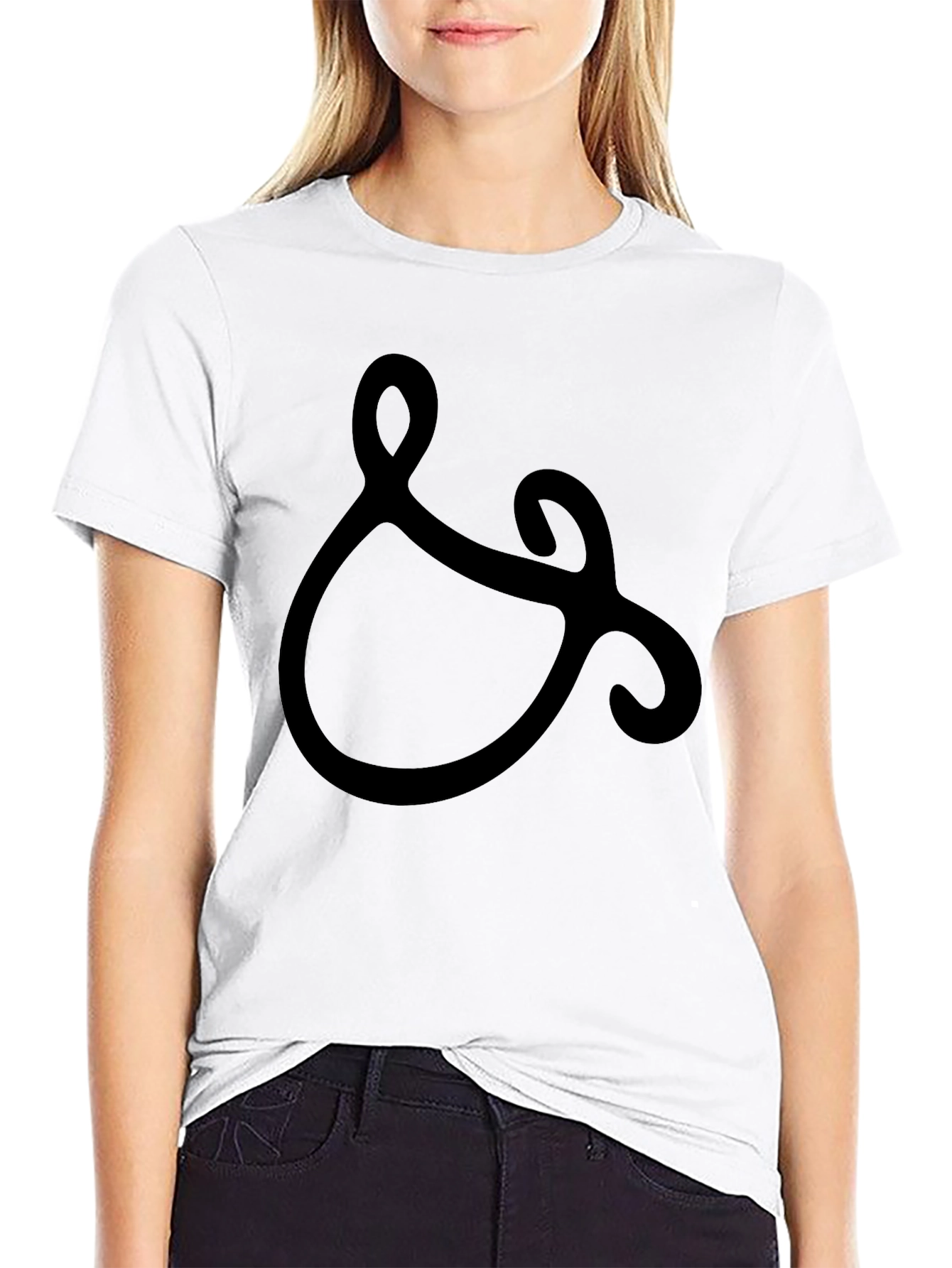 Ampersand Graphic Black T-Shirt - Minimalist Design