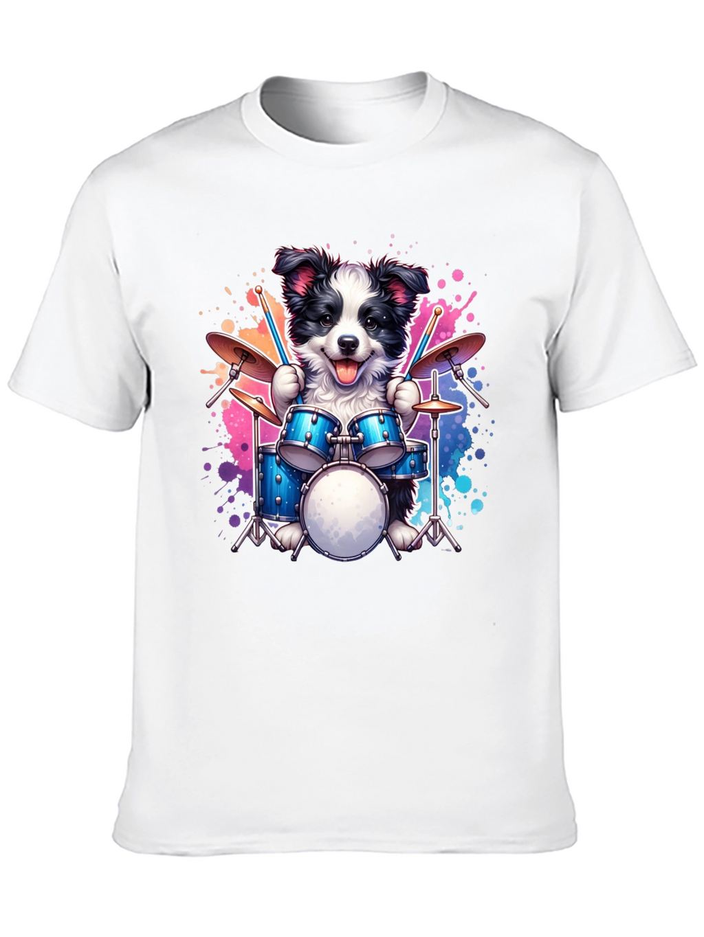 Dog Drummer T-Shirt - Playful Pup Percussion